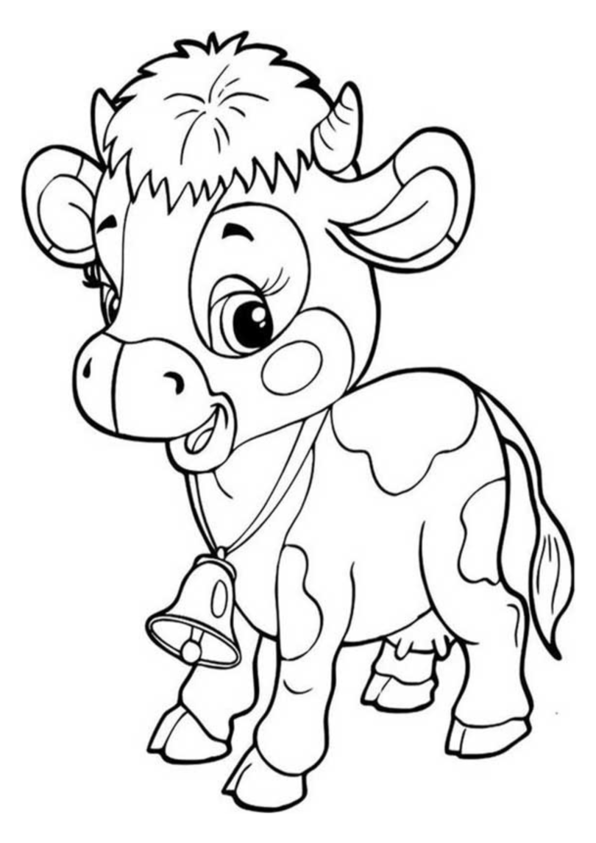 Desenho para Colorir Vaca