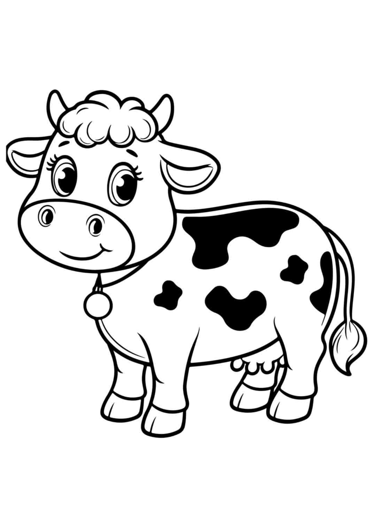 Desenho para Colorir Vaca