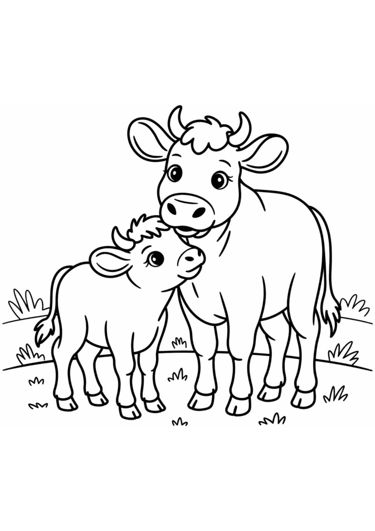 Desenho para Colorir Vaca