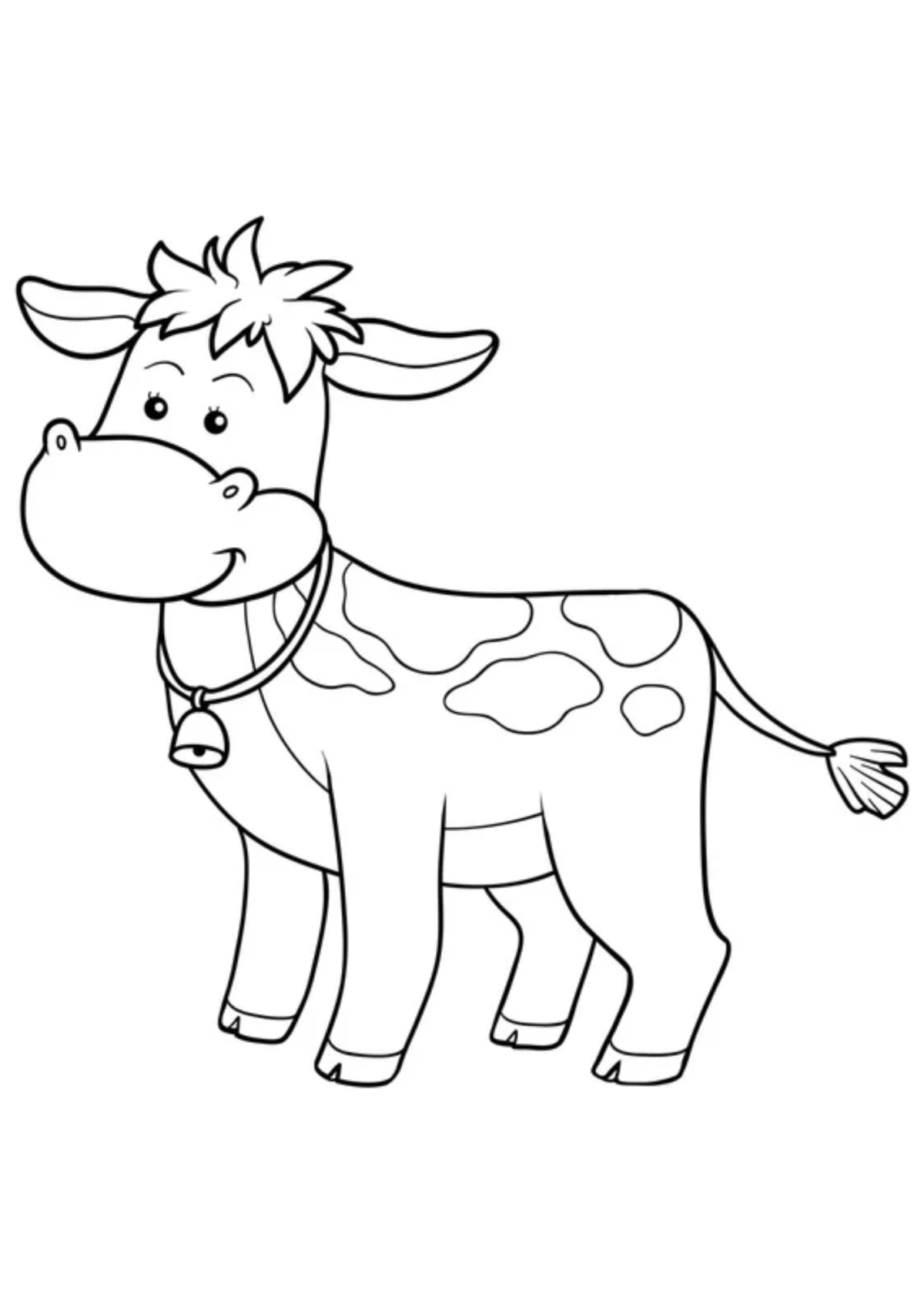 Desenho para Colorir Vaca