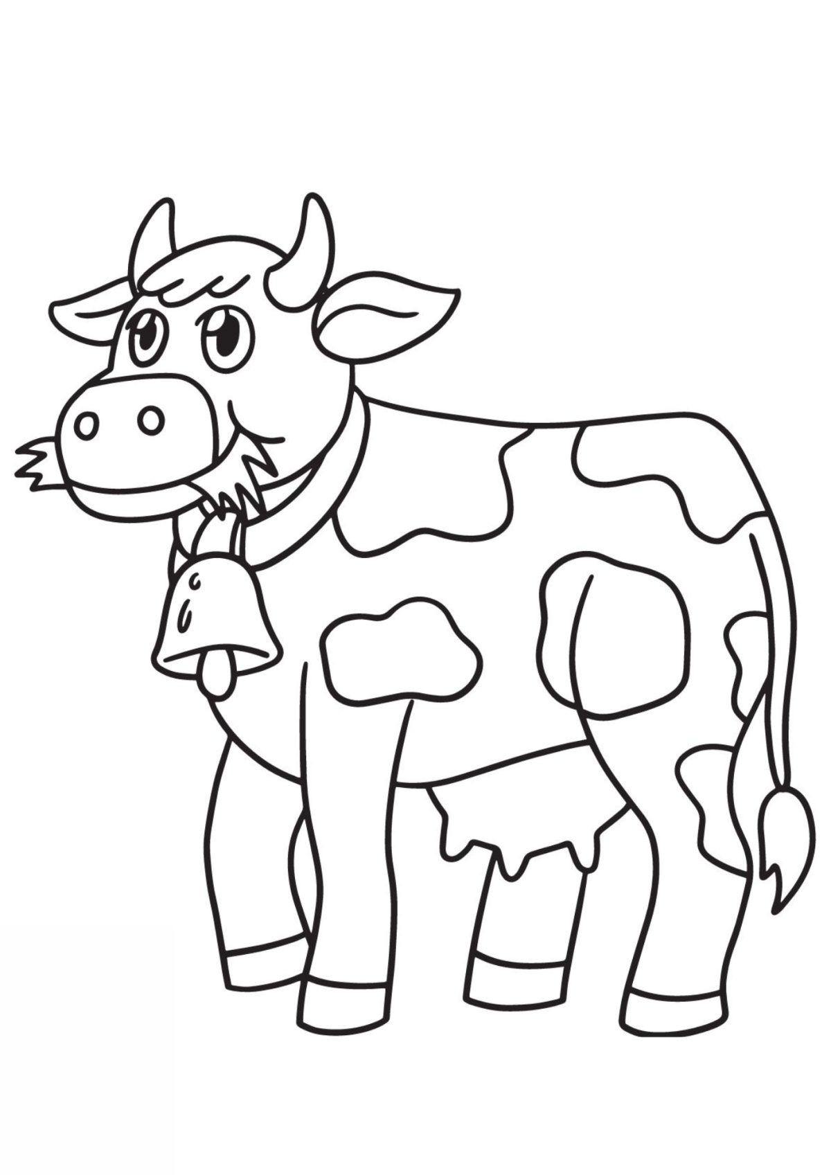 Desenho para Colorir Vaca
