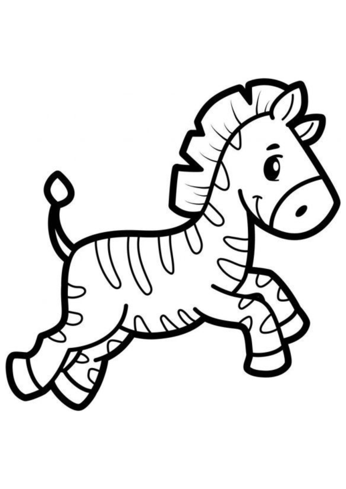 Desenho para Colorir Zebra