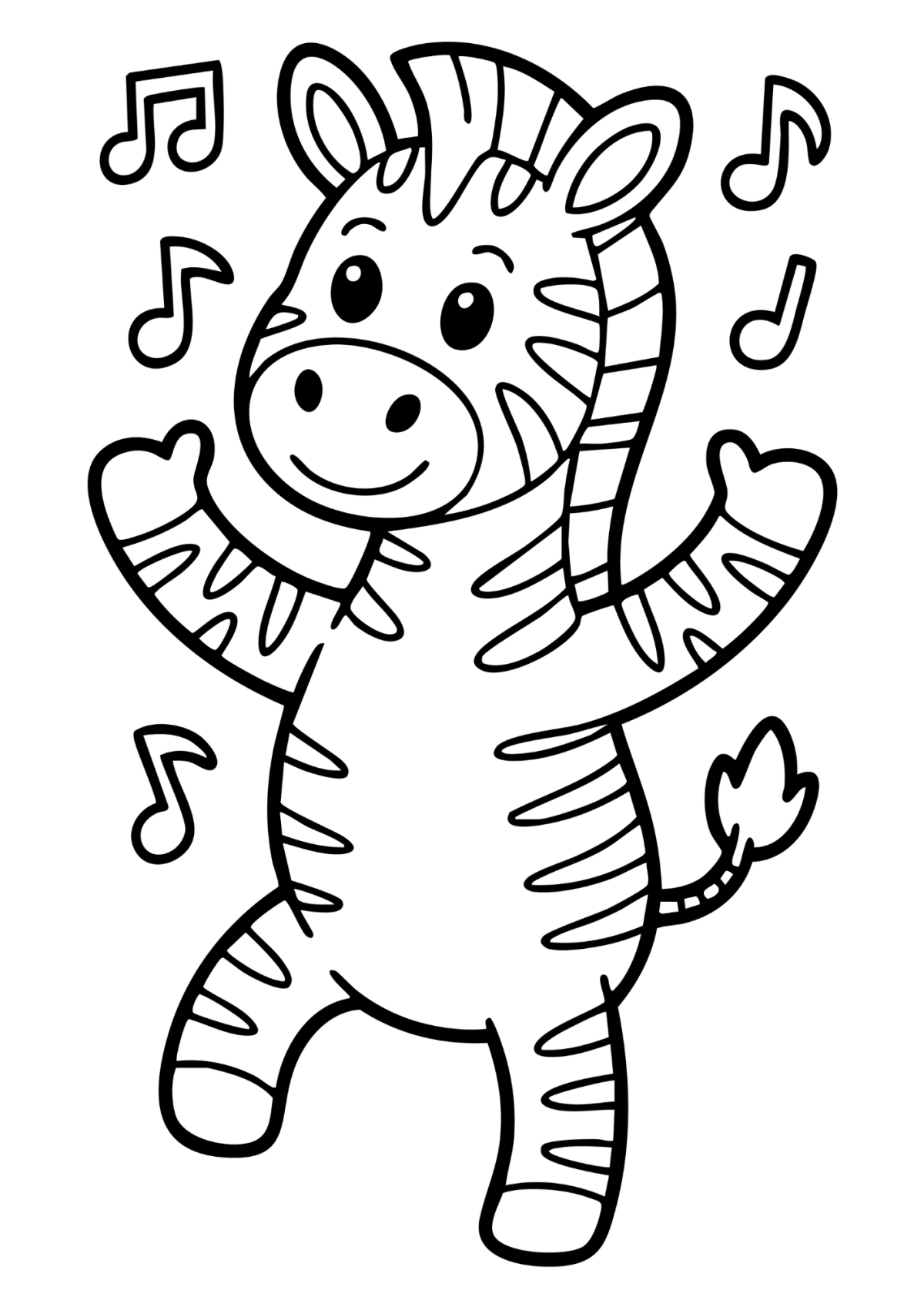Desenho para Colorir Zebra