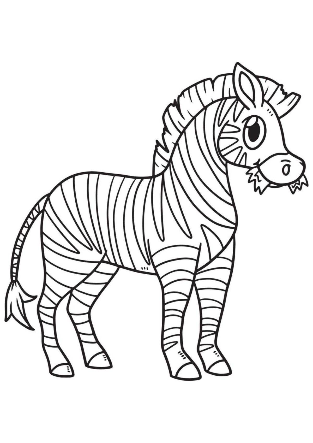 Desenho para Colorir Zebra