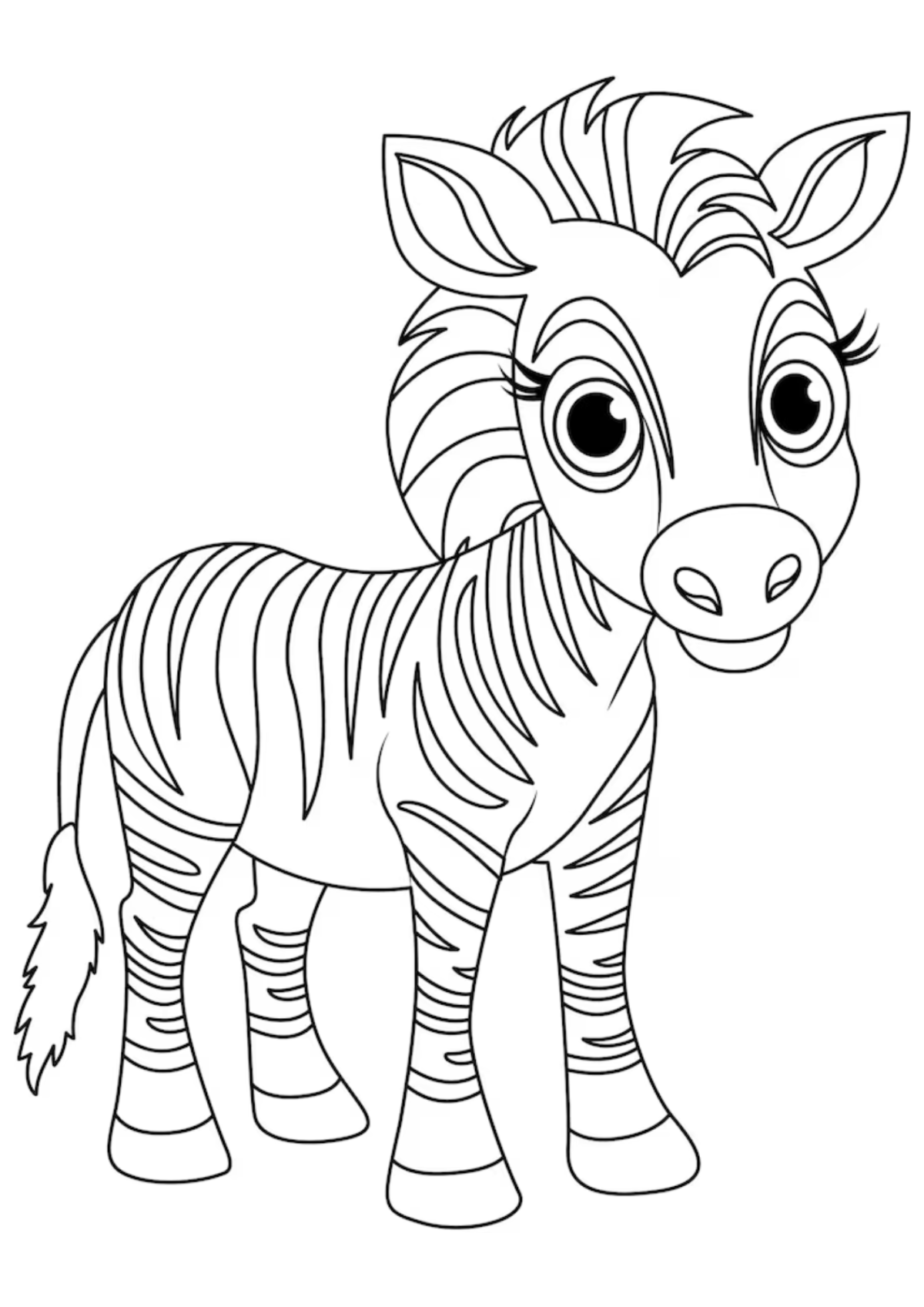 Desenho para Colorir Zebra