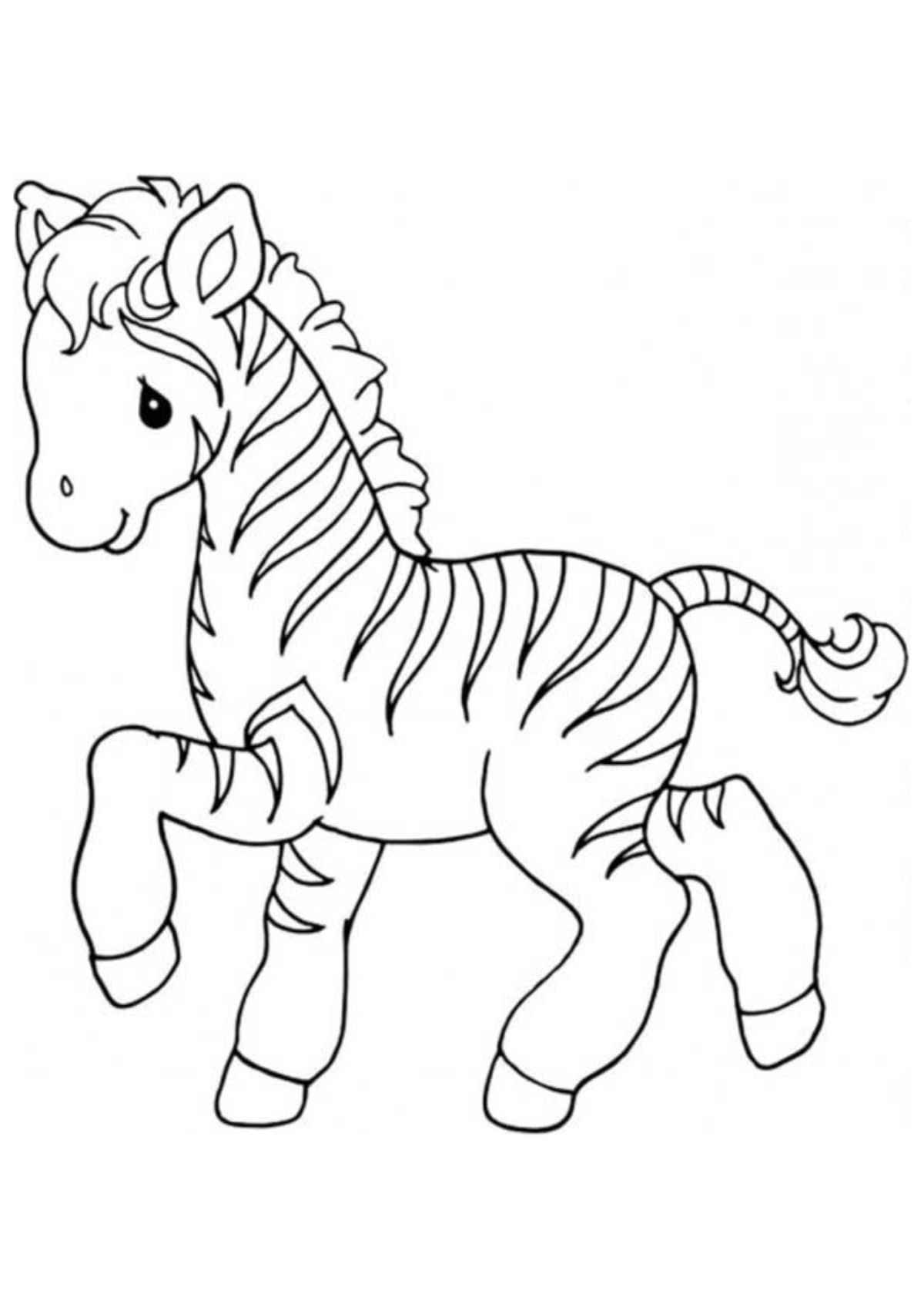 Desenho para Colorir Zebra