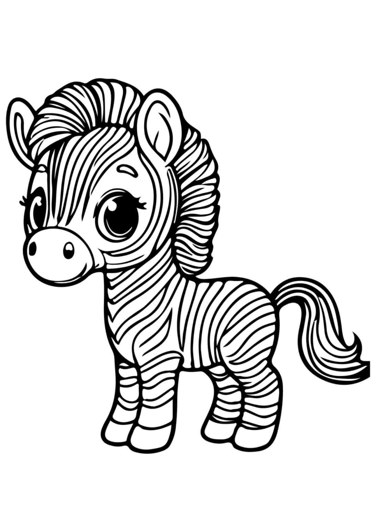 Desenho para Colorir Zebra