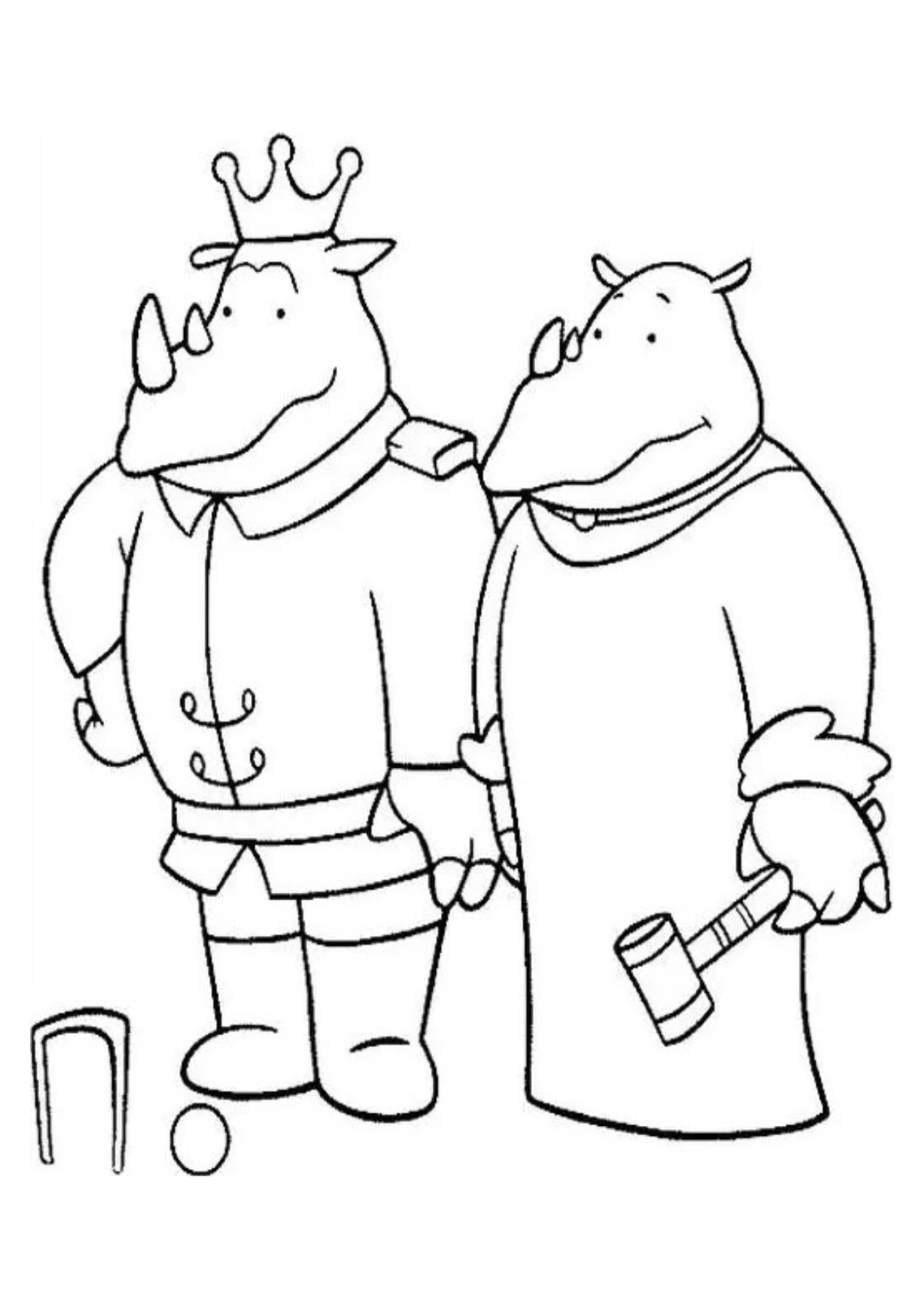 Desenho para colorir As Aventuras de Babar