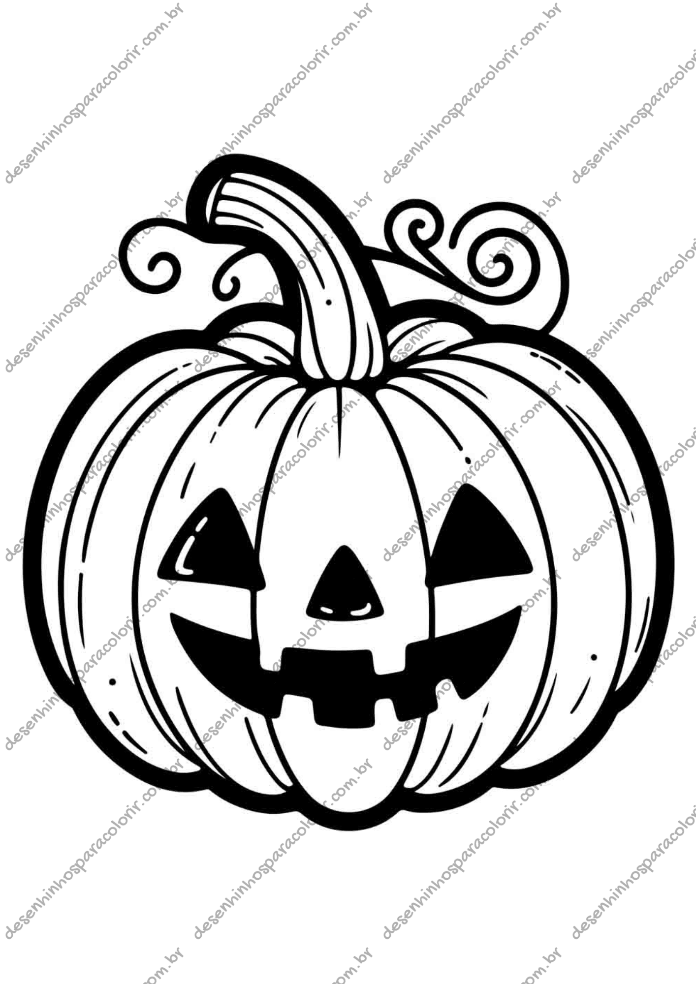 Desenho para Colorir Abóbora Desenho para Colorir Abóbora