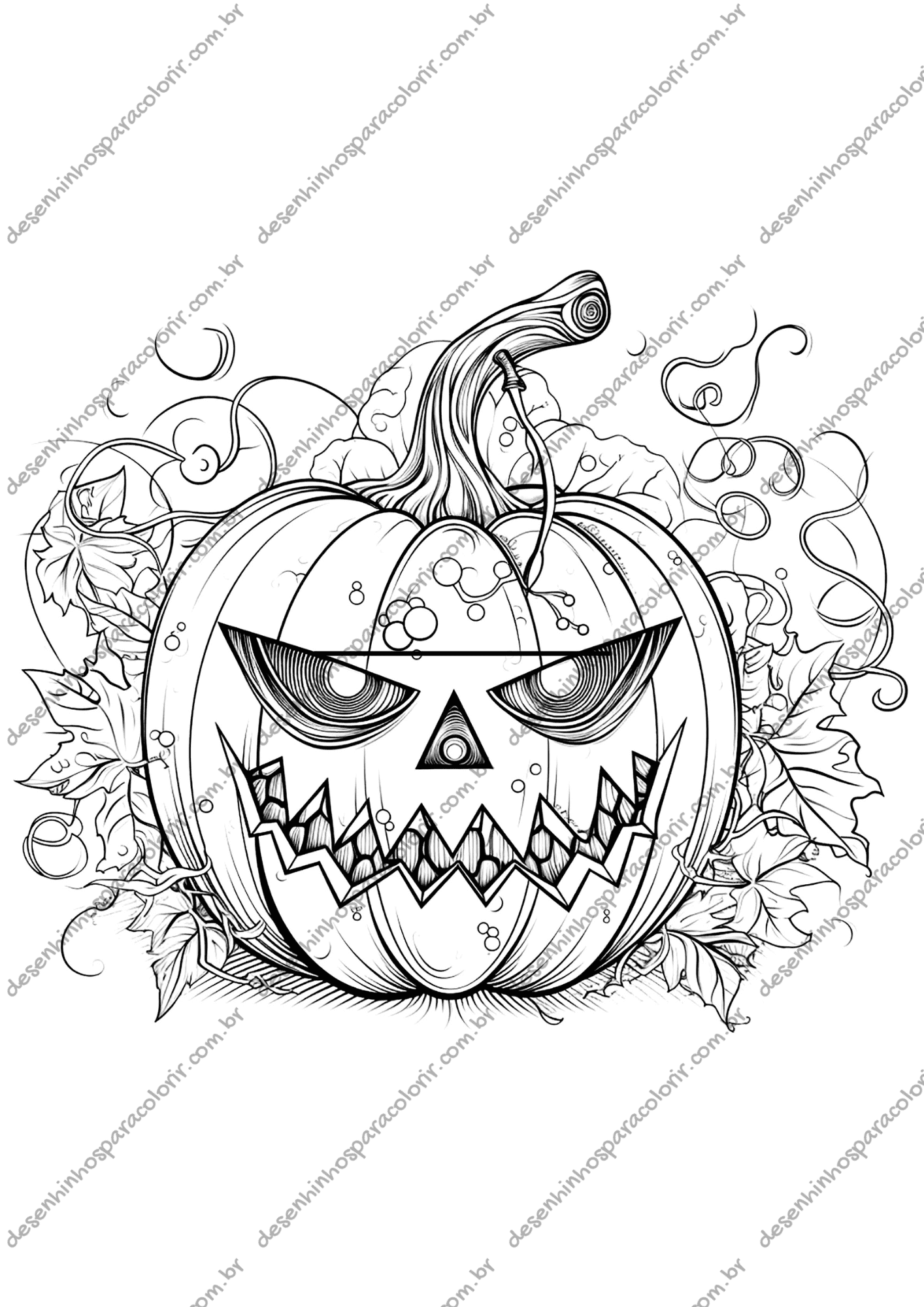 Desenho para Colorir Abóbora Desenho para Colorir Abóbora