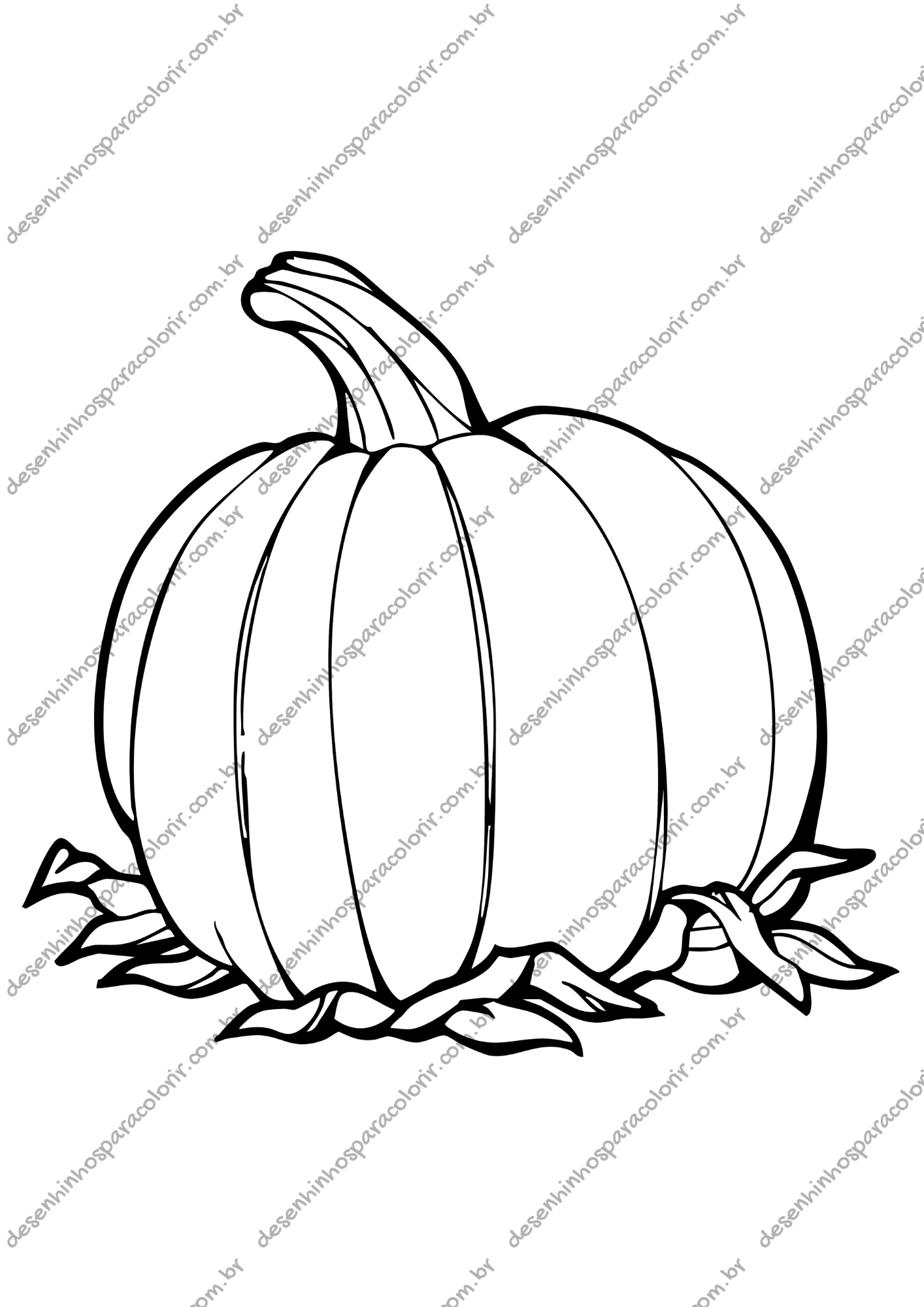 Desenho para Colorir Abóbora Desenho para Colorir Abóbora