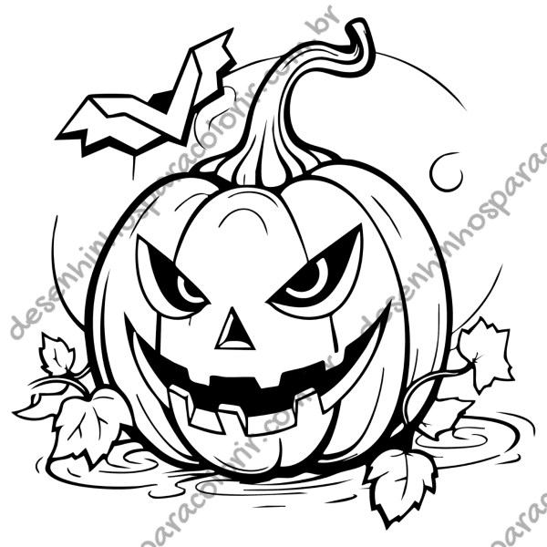 Desenho para Colorir Abóbora
