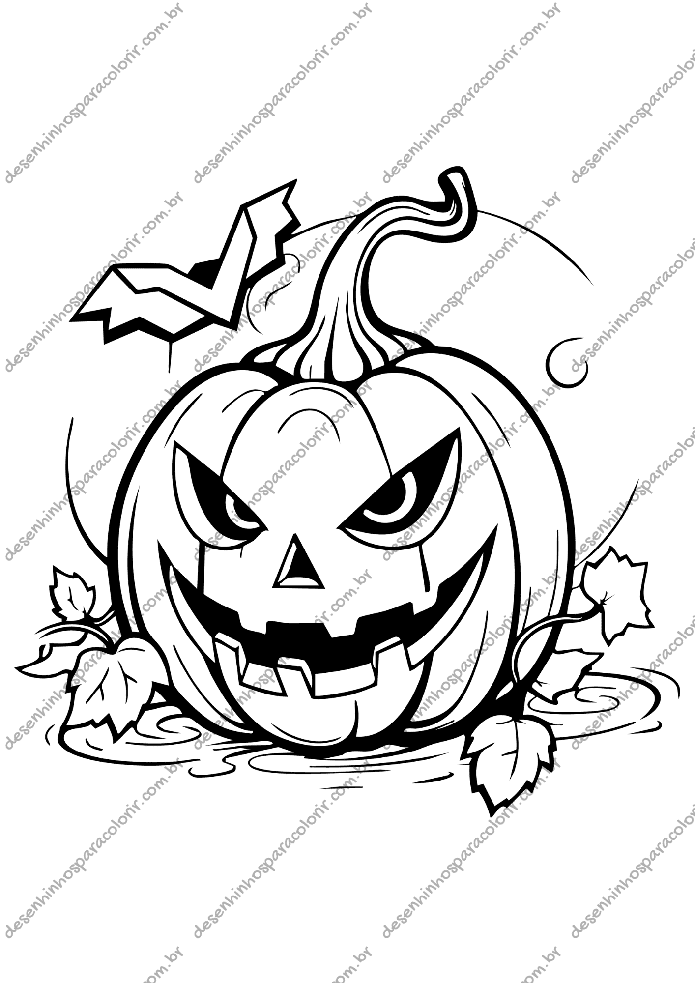 Desenho para Colorir Abóbora Desenho para Colorir Abóbora