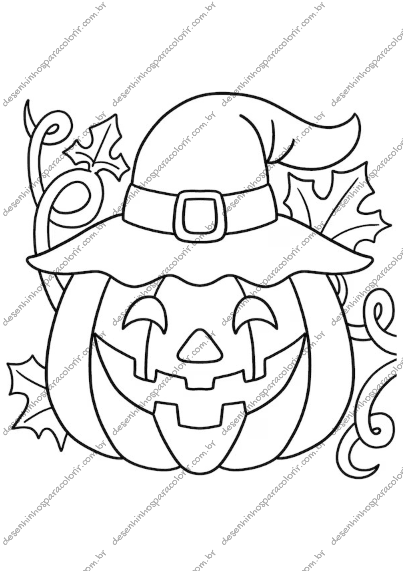 Desenho para Colorir Abóbora Desenho para Colorir Abóbora