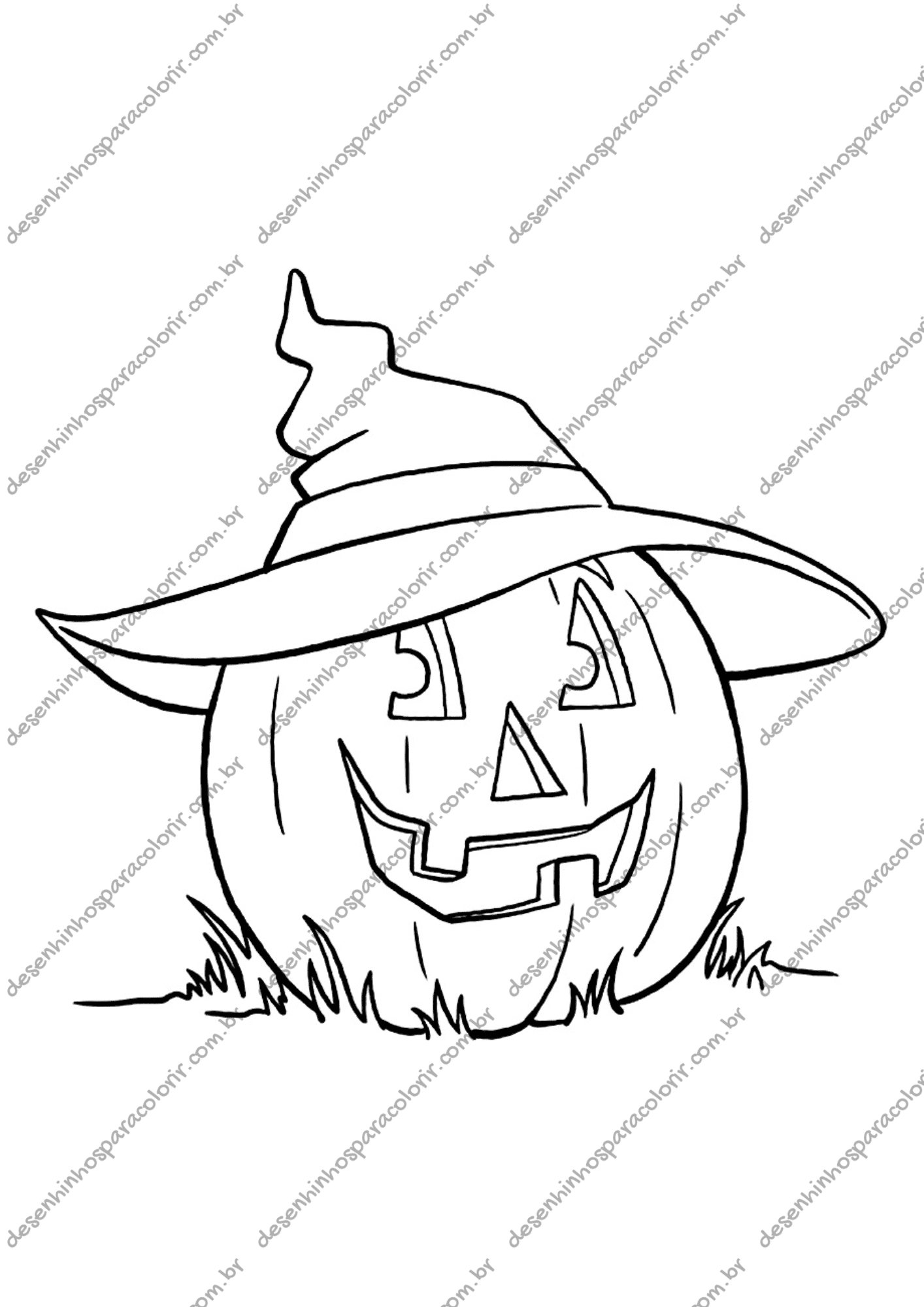 Desenho para Colorir Abóbora Desenho para Colorir Abóbora