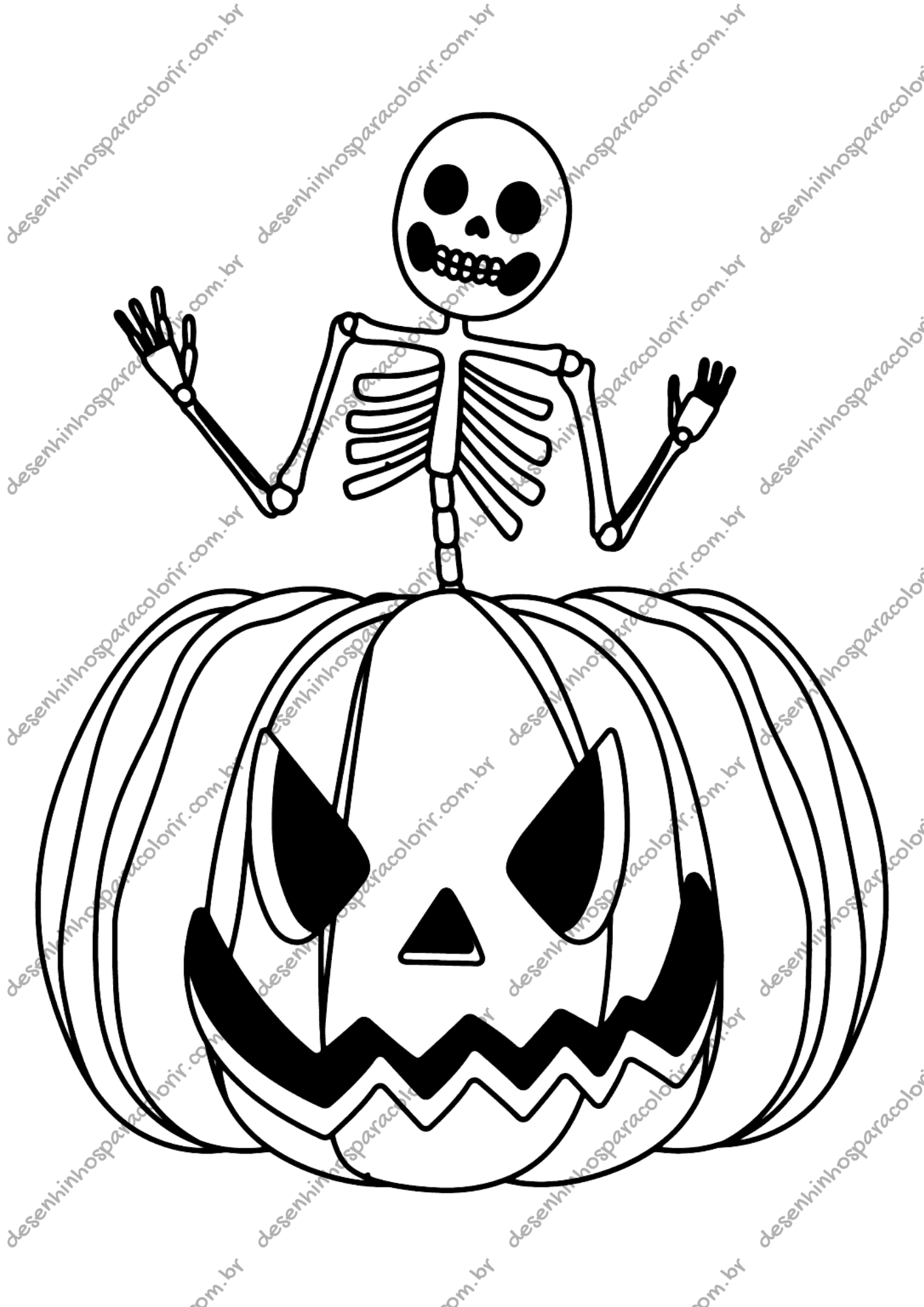 Desenho para Colorir Abóbora Desenho para Colorir Abóbora