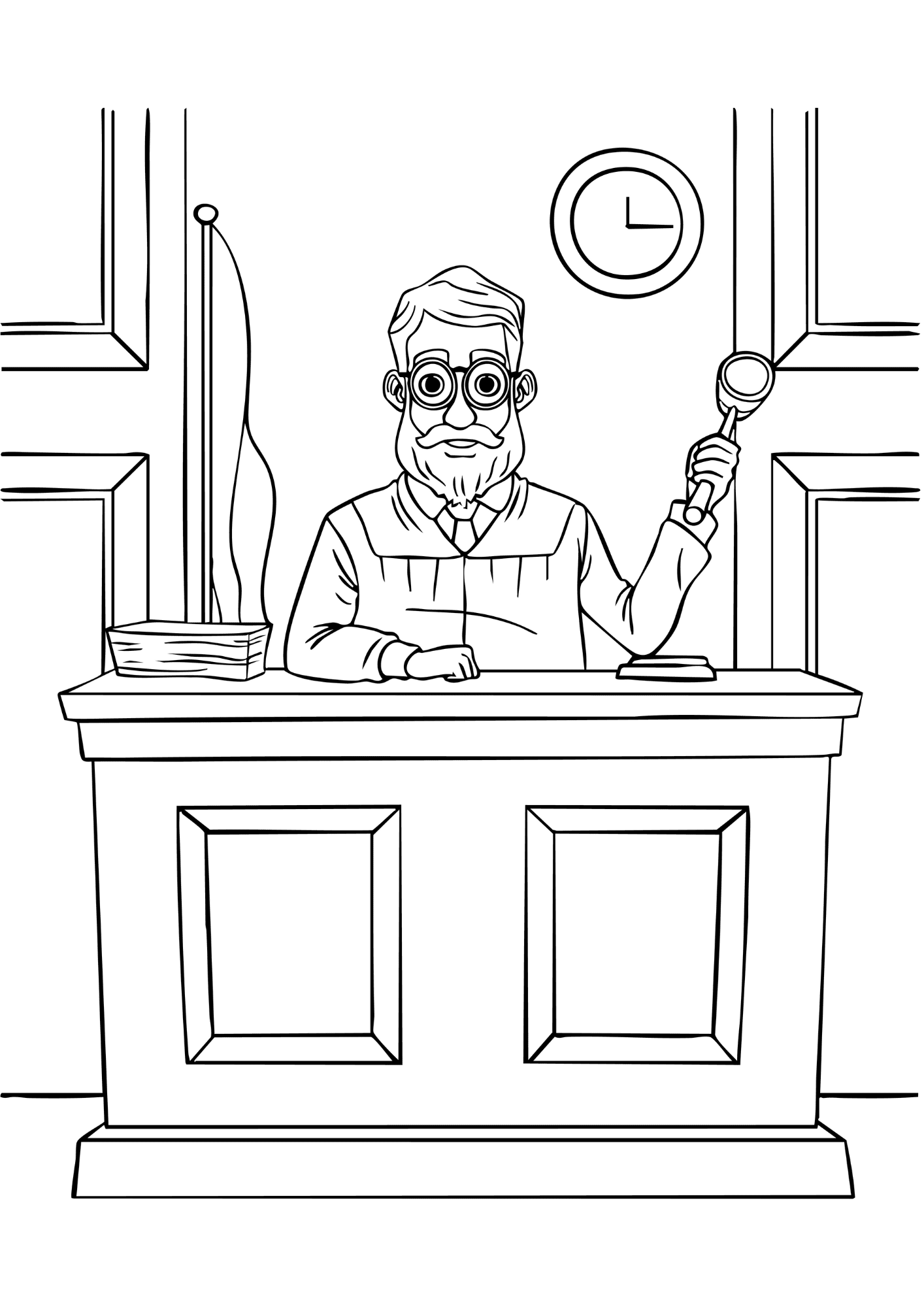 Desenho para Colorir Advogado Desenho para Colorir Advogado