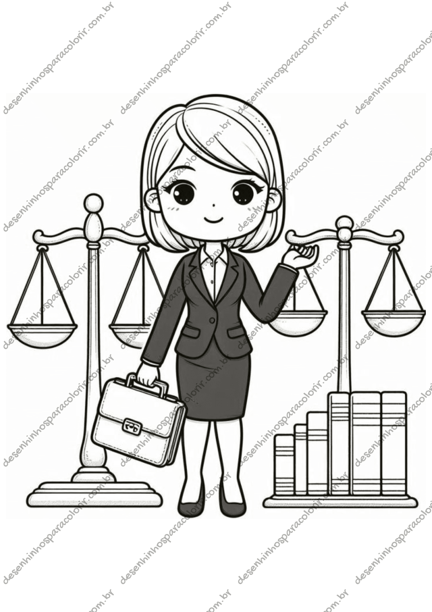 Desenho para Colorir Advogado Desenho para Colorir Advogado