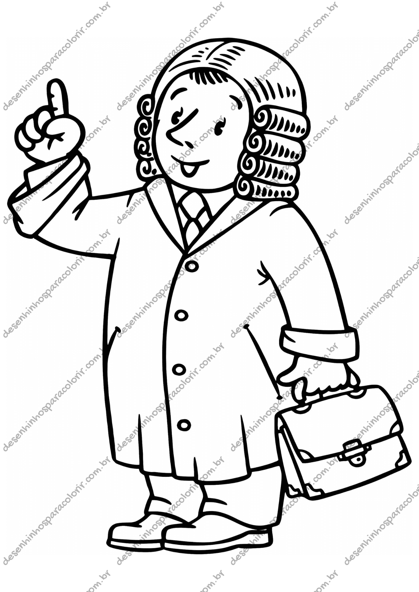 Desenho para Colorir Advogado Desenho para Colorir Advogado