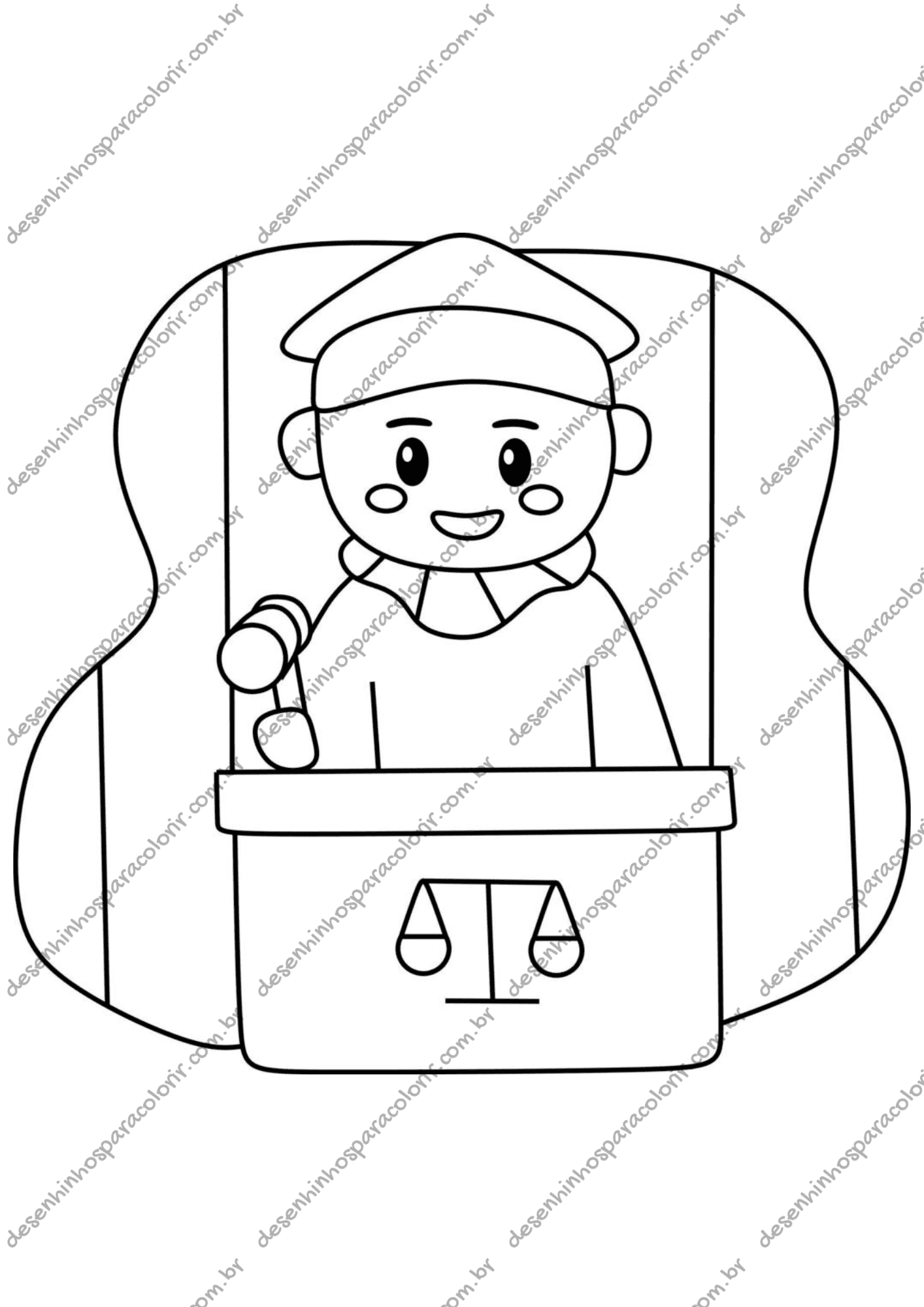 Desenho para Colorir Advogado Desenho para Colorir Advogado