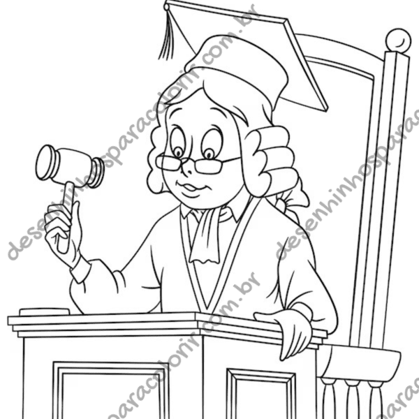 Desenho para Colorir Advogado
