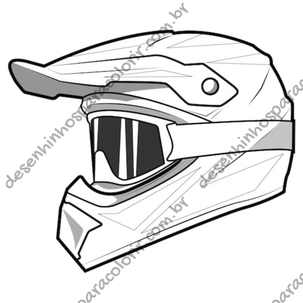 Desenho para Colorir Capacete