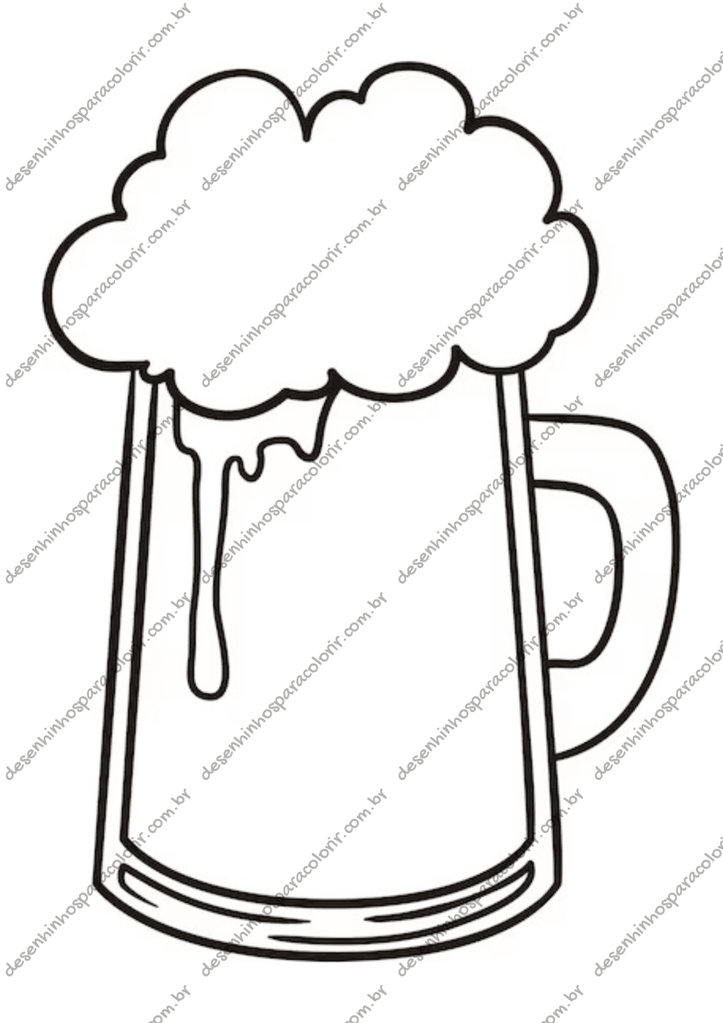 Desenho para Colorir Cerveja Desenho para Colorir Cerveja
