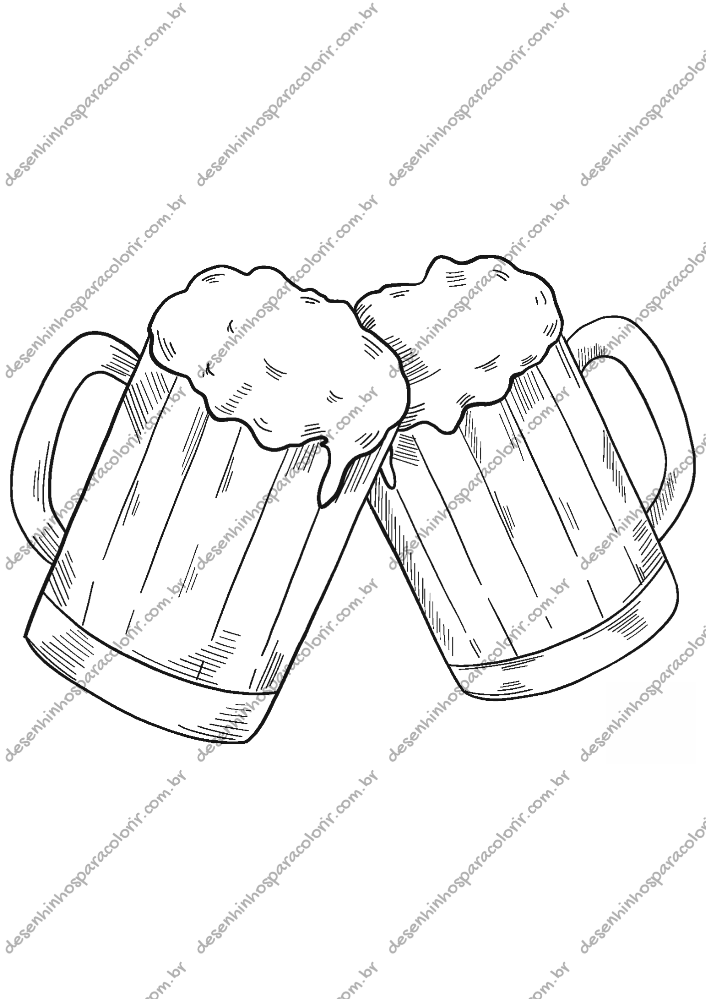 Desenho para Colorir Cerveja Desenho para Colorir Cerveja