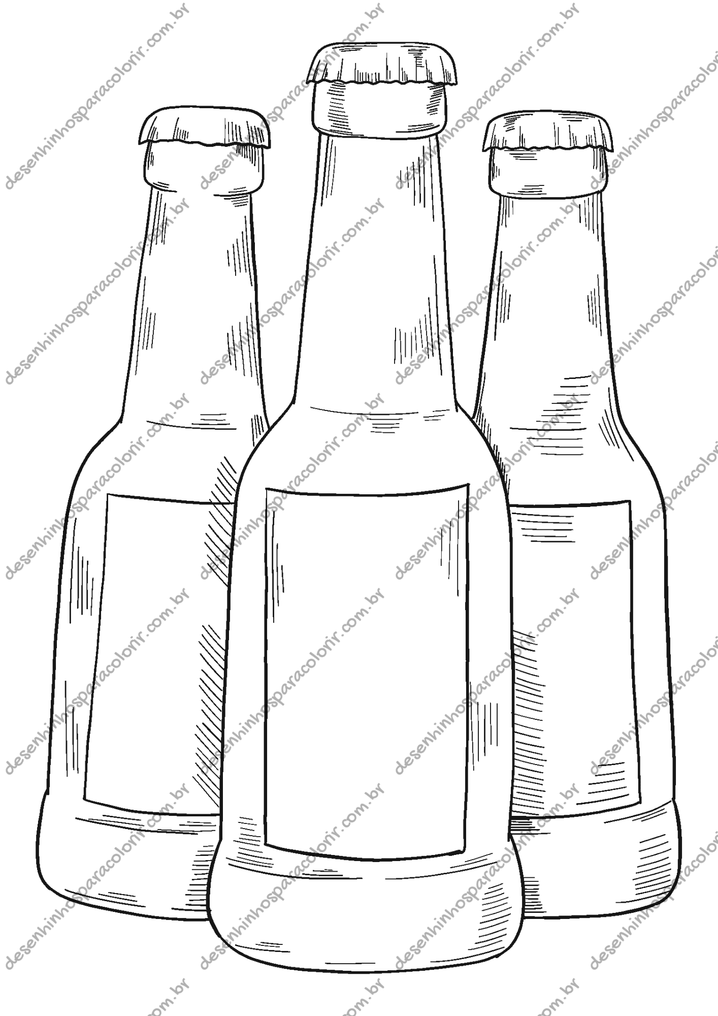 Desenho para Colorir Cerveja Desenho para Colorir Cerveja