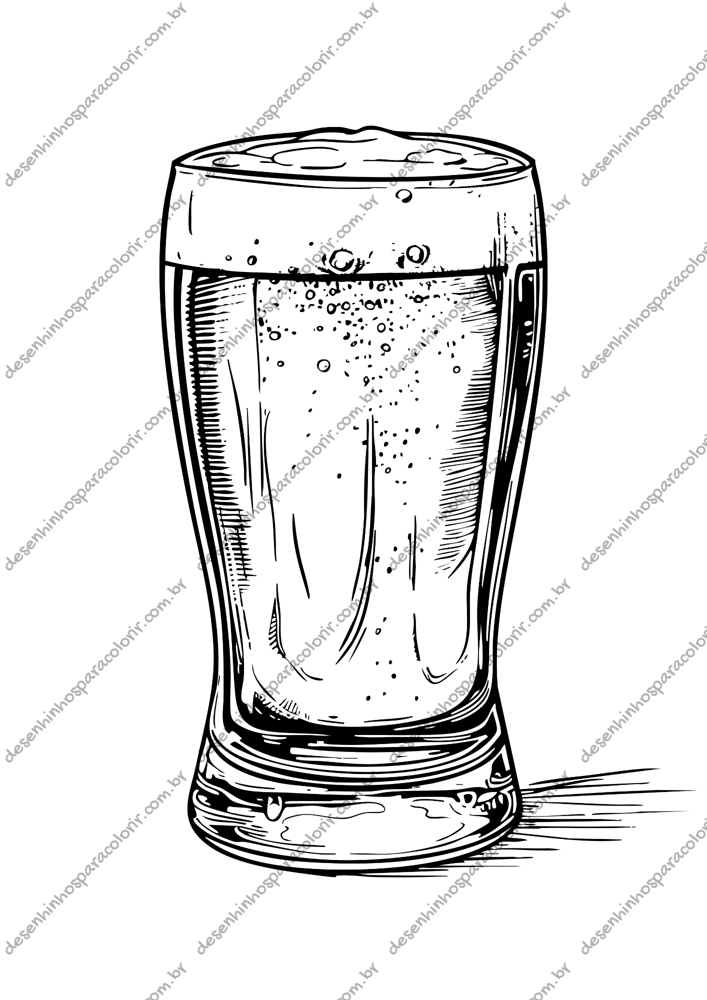 Desenho para Colorir Cerveja Desenho para Colorir Cerveja
