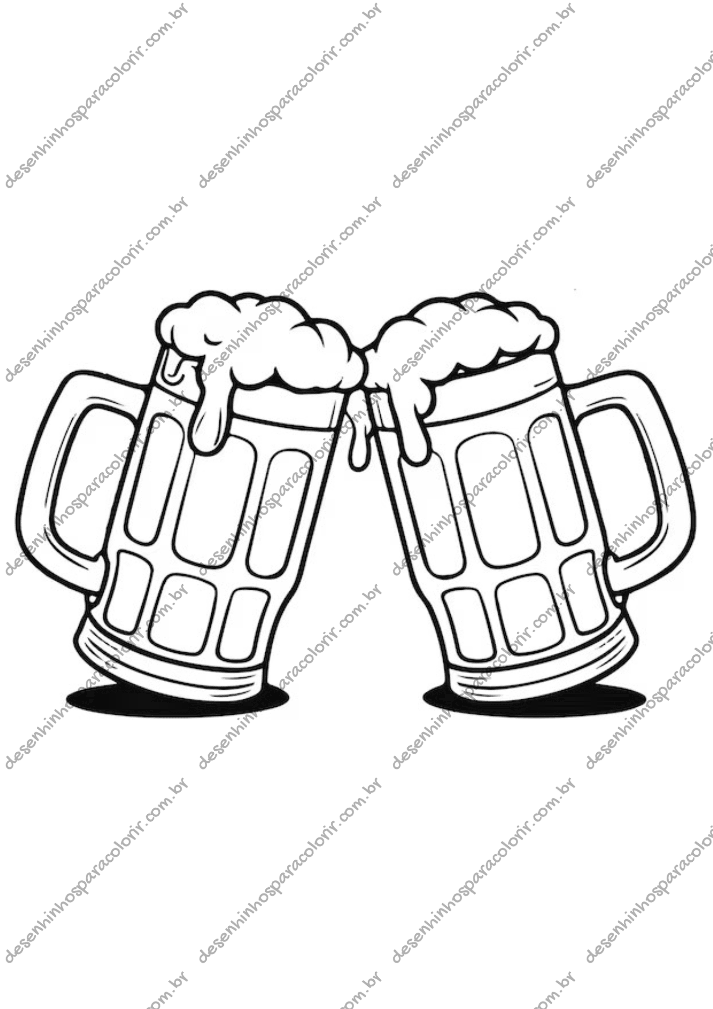 Desenho para Colorir Cerveja Desenho para Colorir Cerveja