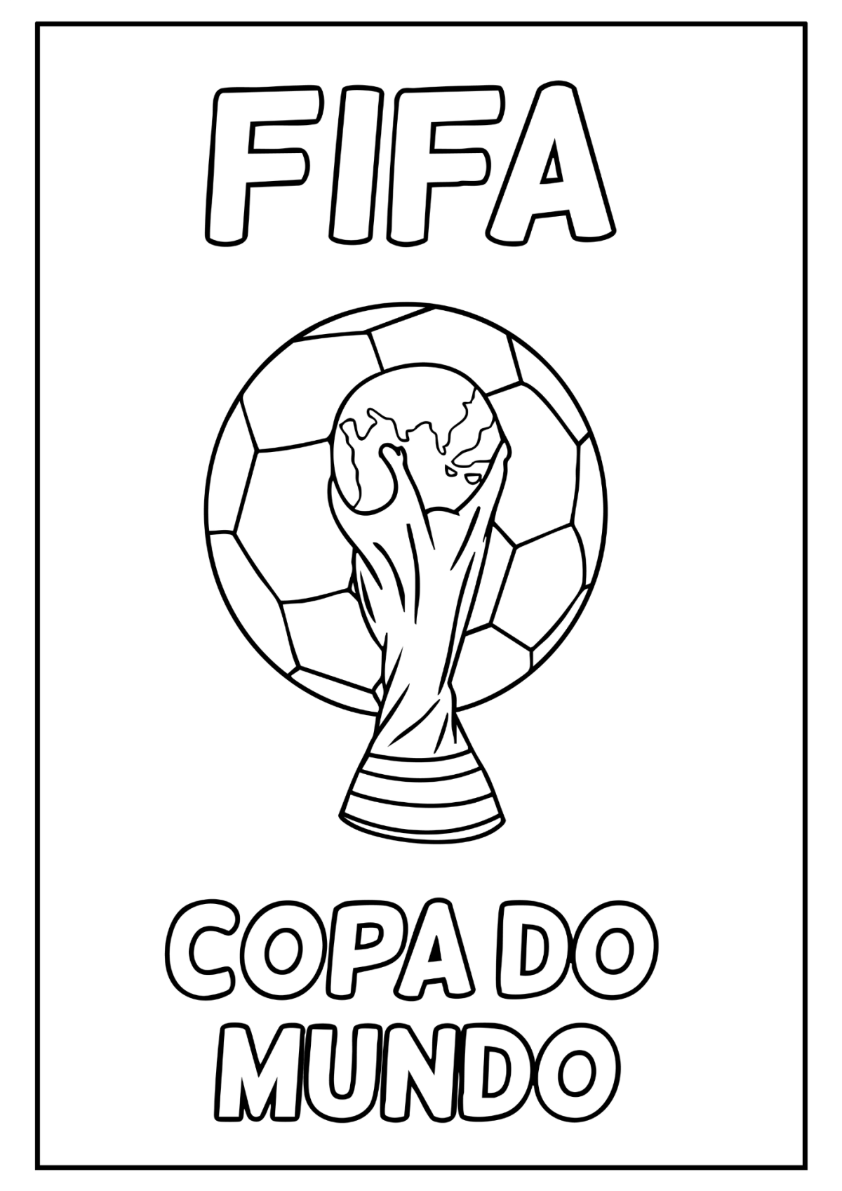 Desenho para Colorir Copa do Mundo