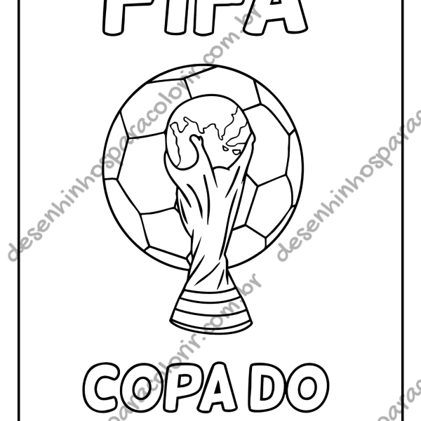 Desenho para Colorir Copa do Mundo