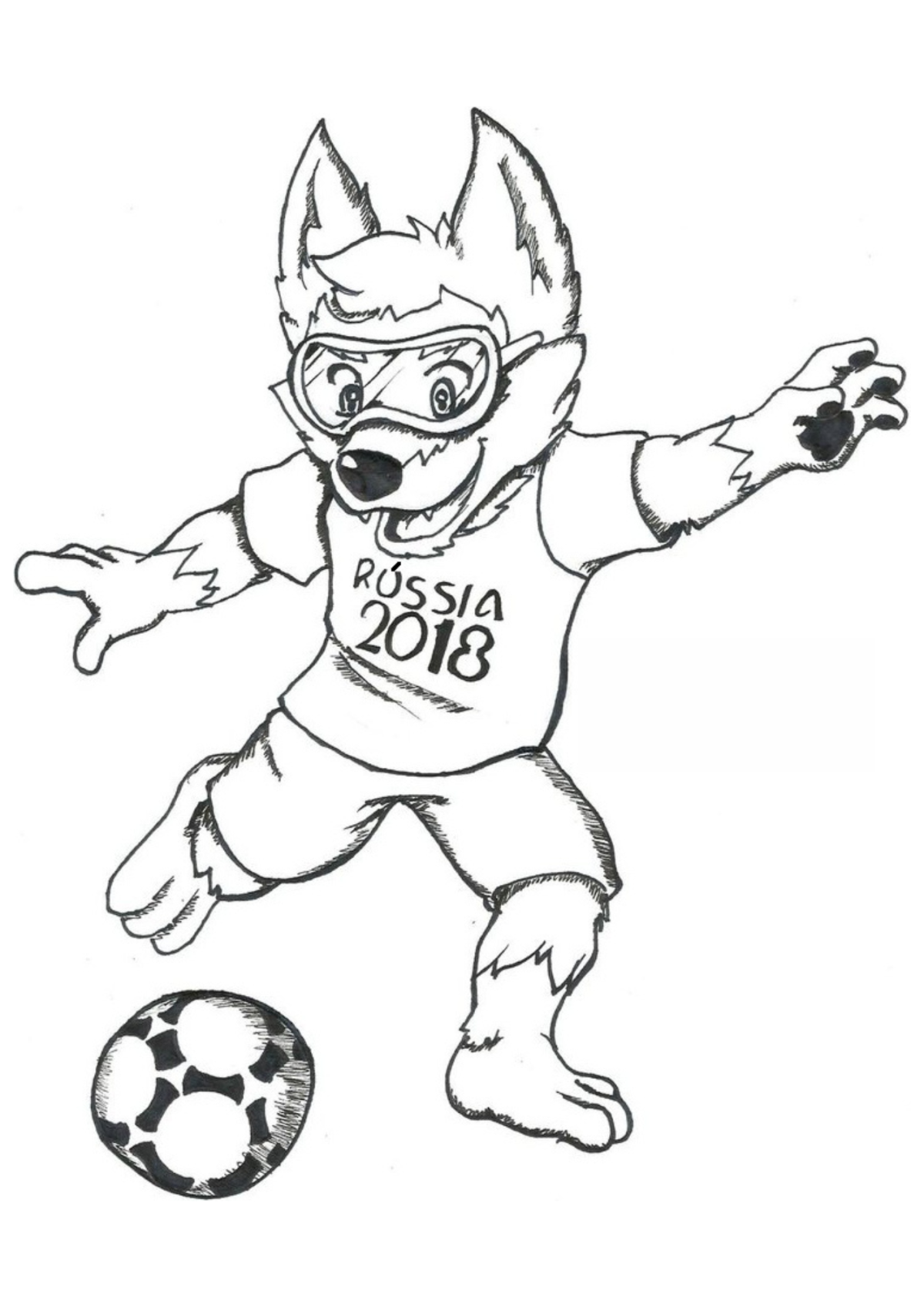 Desenho para Colorir Copa do Mundo