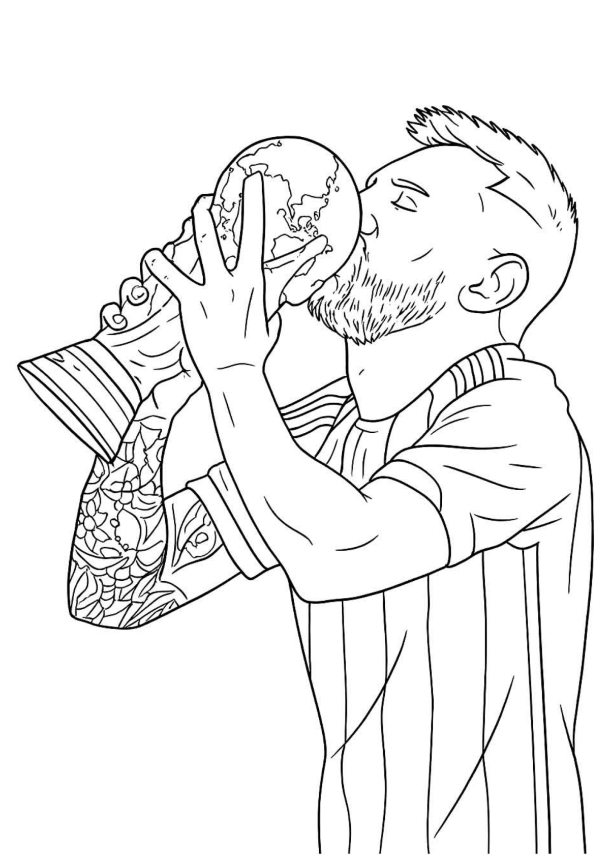 Desenho para Colorir Copa do Mundo