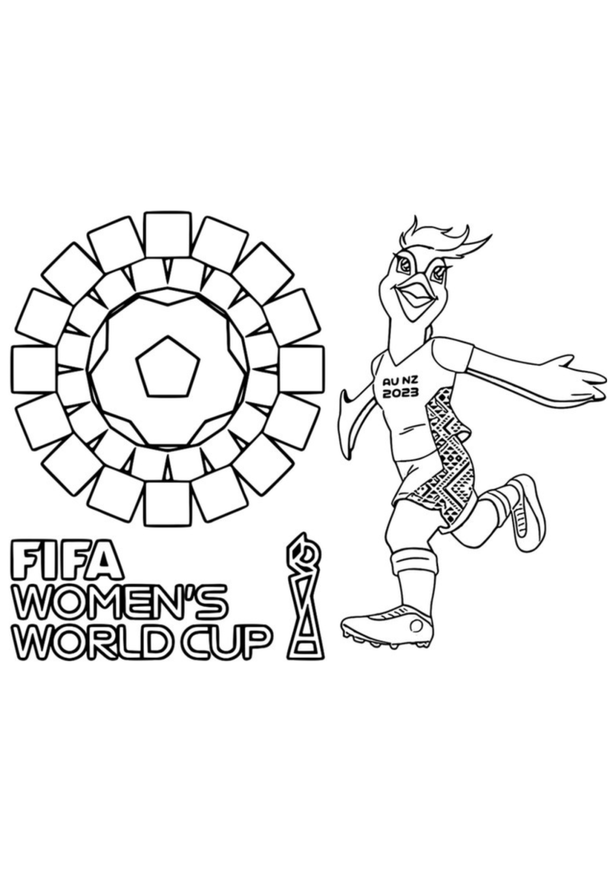 Desenho para Colorir Copa do Mundo