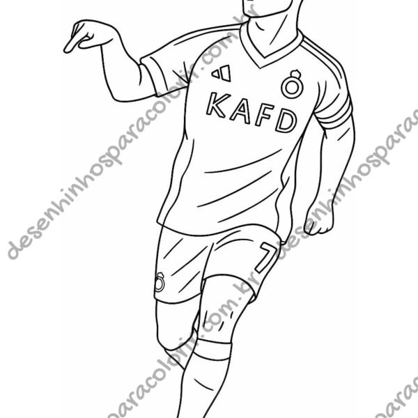 Desenho para Colorir Cristiano Ronaldo