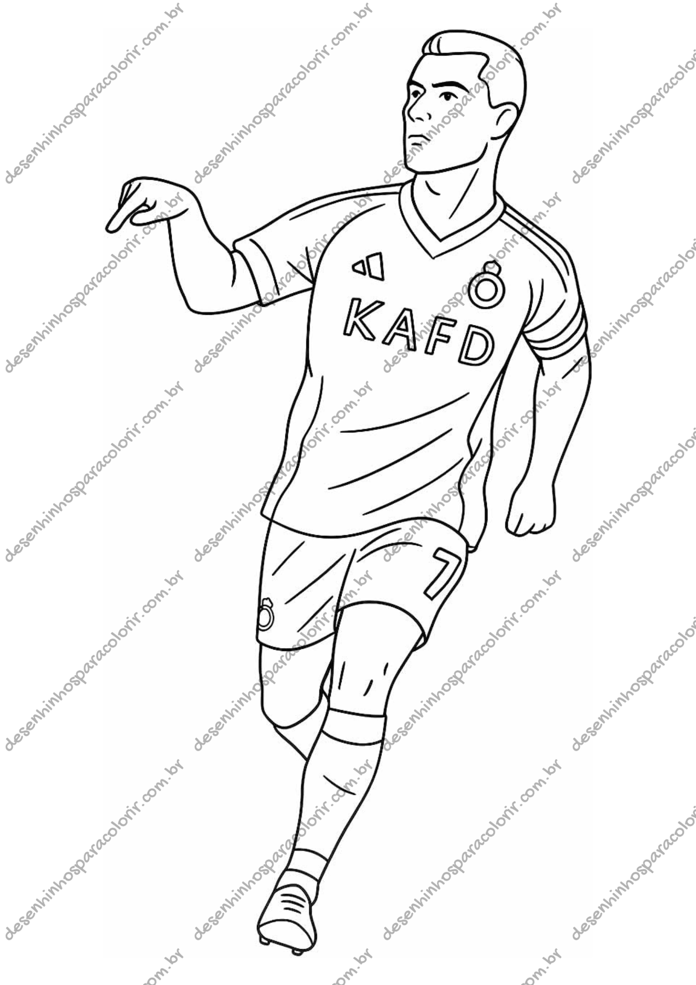Desenho para Colorir Cristiano Ronaldo Desenho para Colorir Cristiano Ronaldo