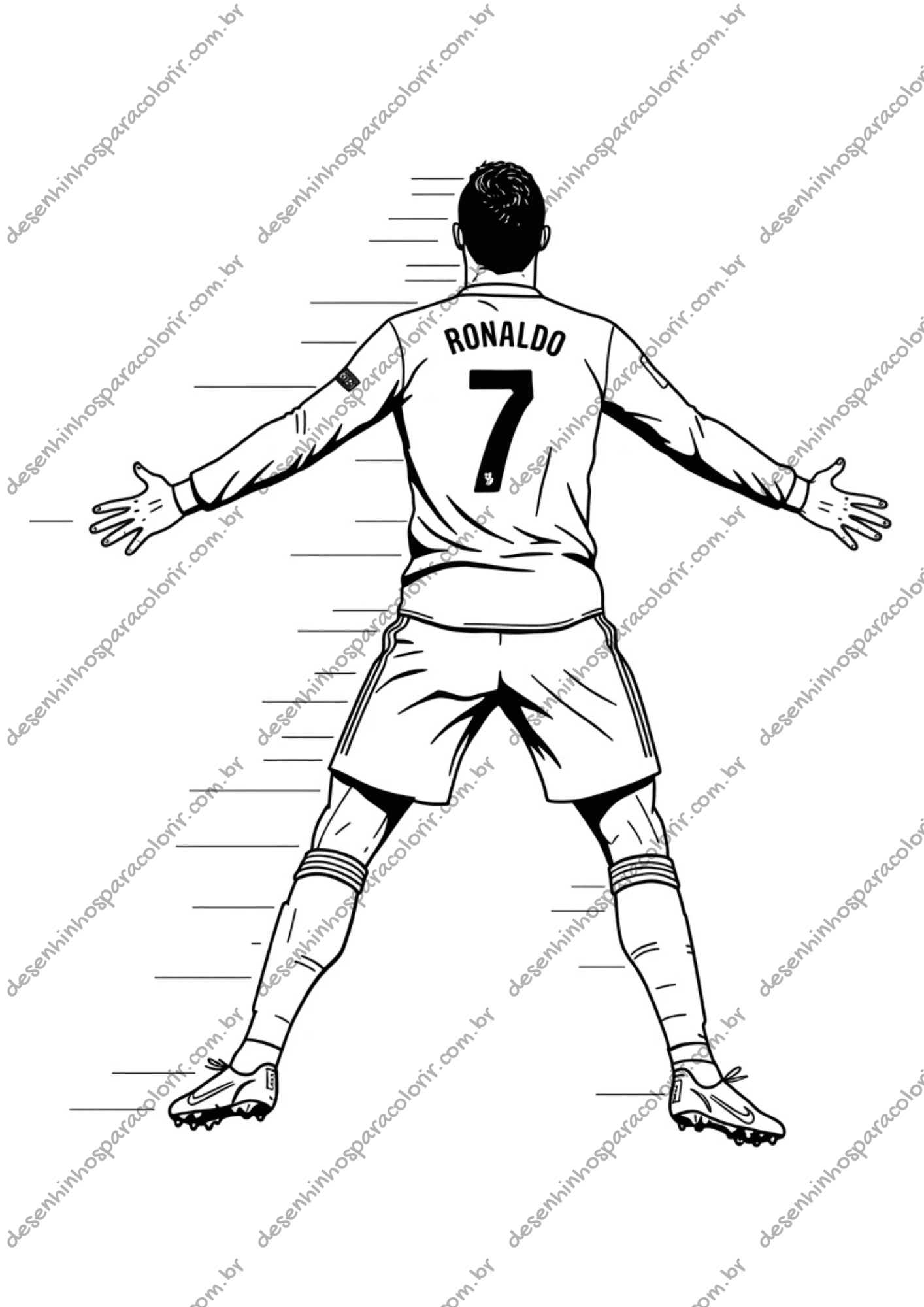 Desenho para Colorir Cristiano Ronaldo Desenho para Colorir Cristiano Ronaldo