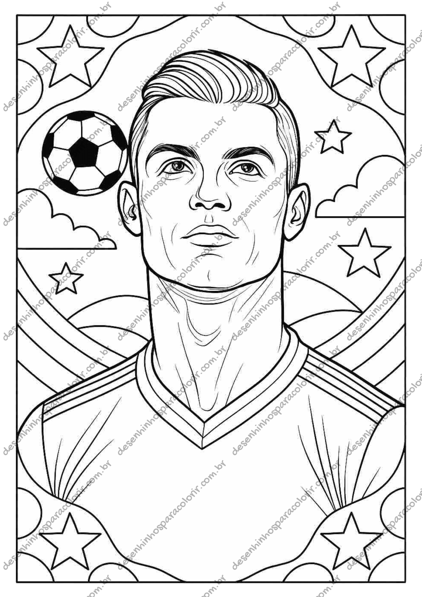 Desenho para Colorir Cristiano Ronaldo Desenho para Colorir Cristiano Ronaldo