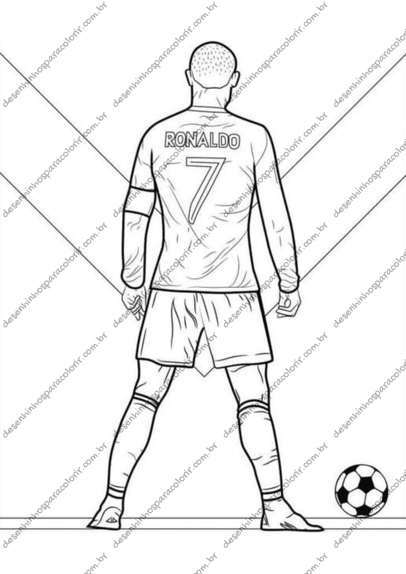 Desenho para Colorir Cristiano Ronaldo Desenho para Colorir Cristiano Ronaldo