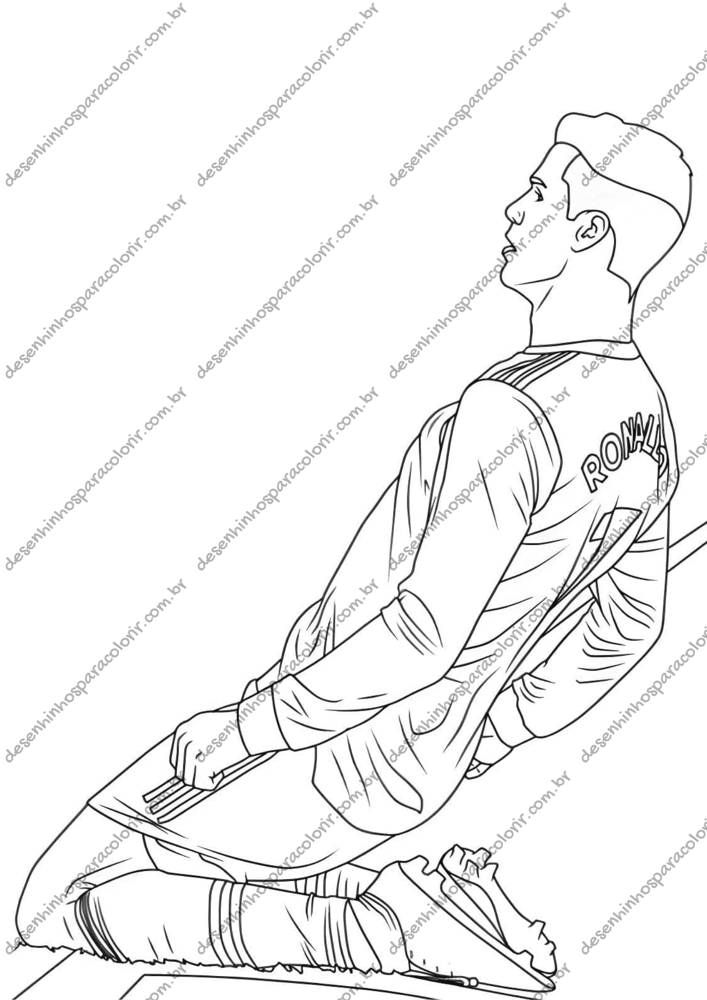Desenho para Colorir Cristiano Ronaldo Desenho para Colorir Cristiano Ronaldo