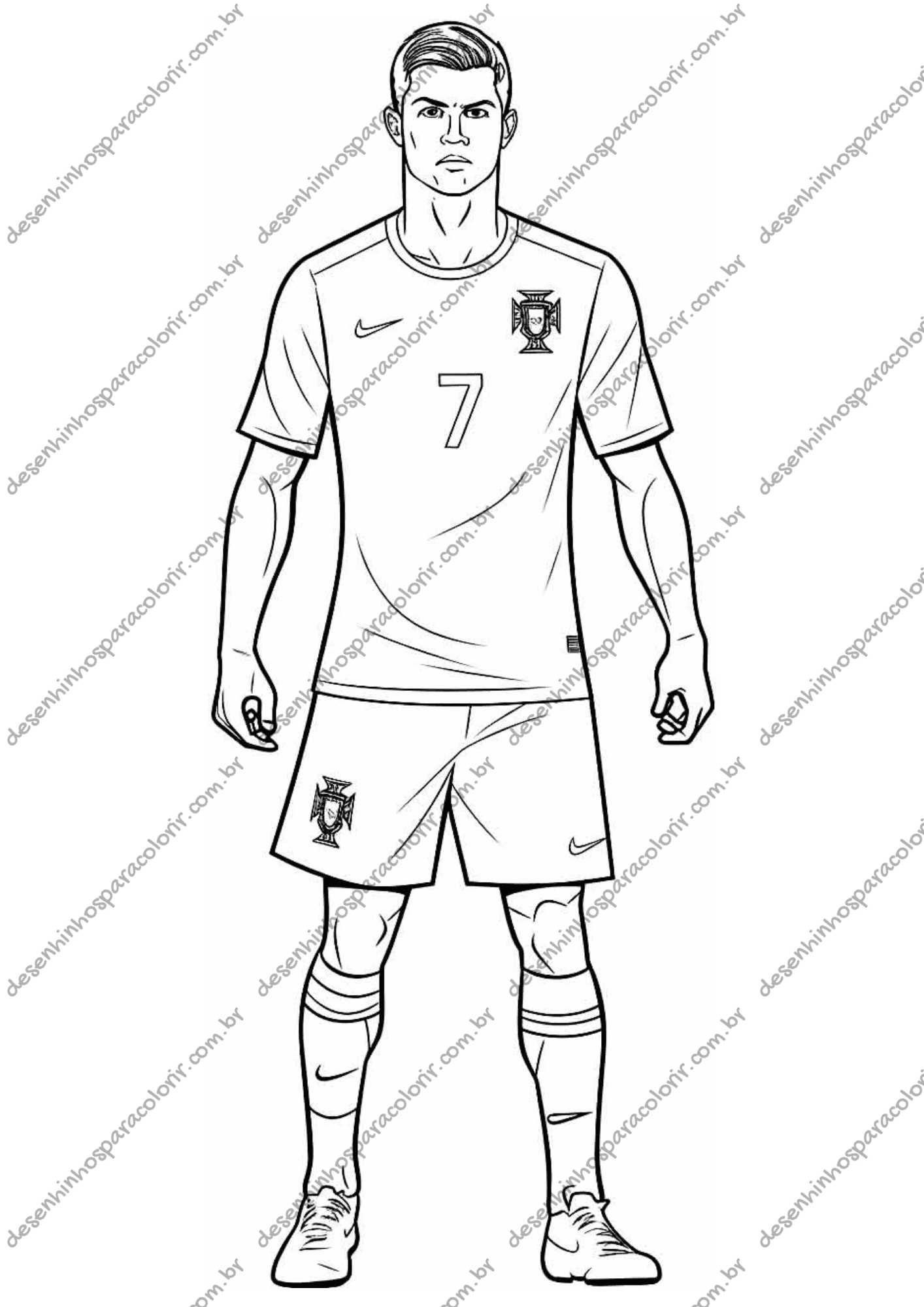 Desenho para Colorir Cristiano Ronaldo Desenho para Colorir Cristiano Ronaldo