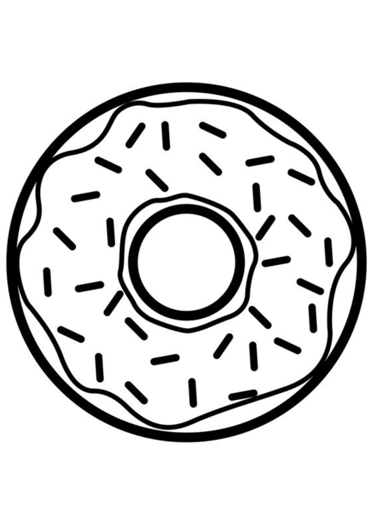 Desenho para Colorir Donuts