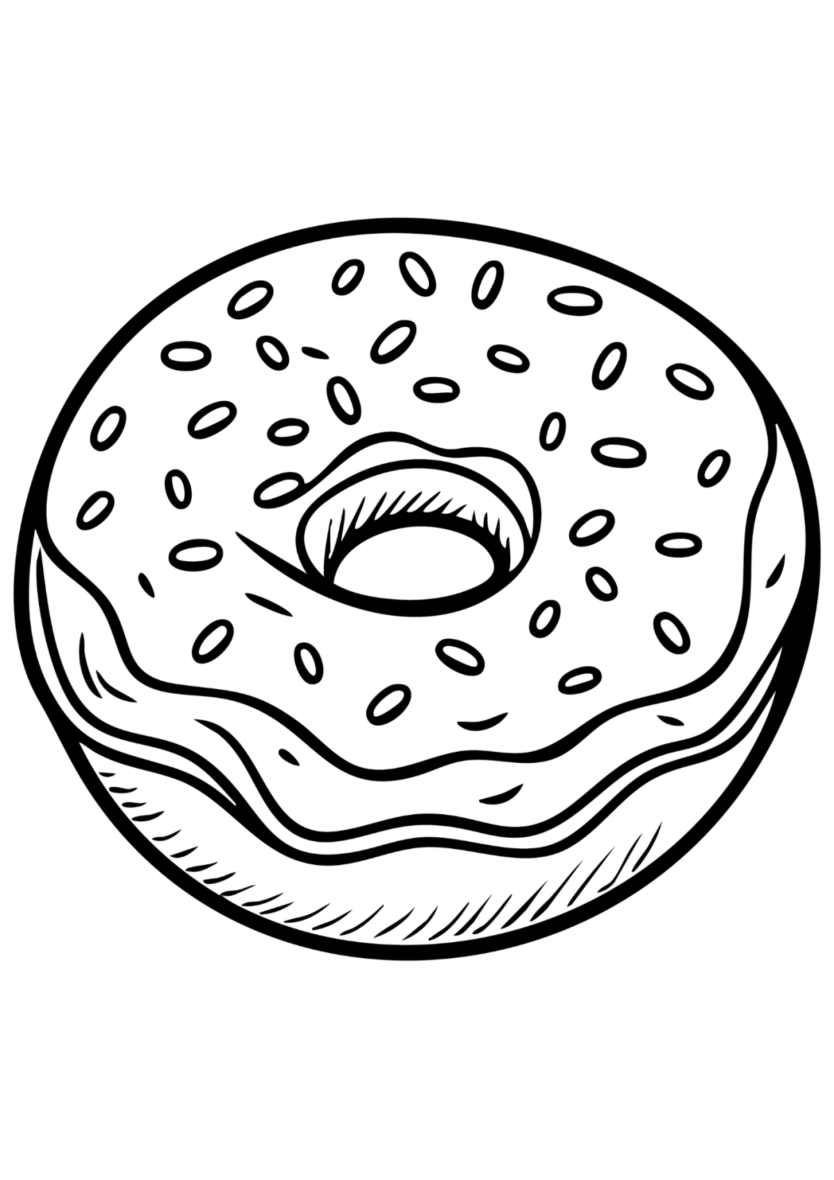 Desenho para Colorir Donuts