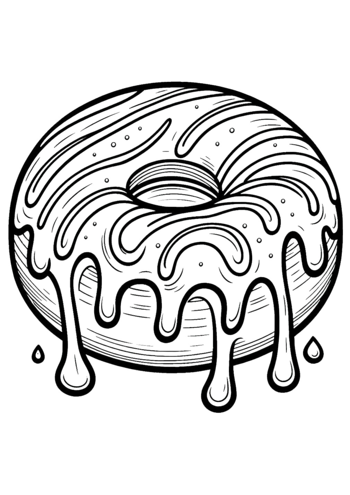 Desenho para Colorir Donuts