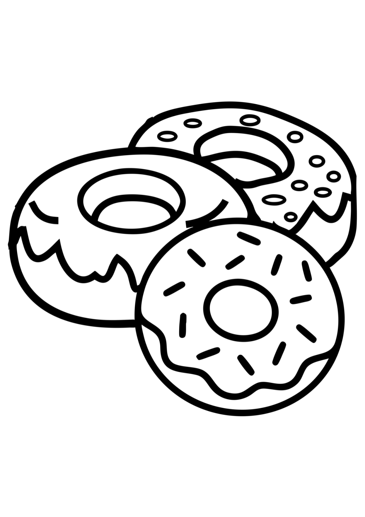 Desenho para Colorir Donuts