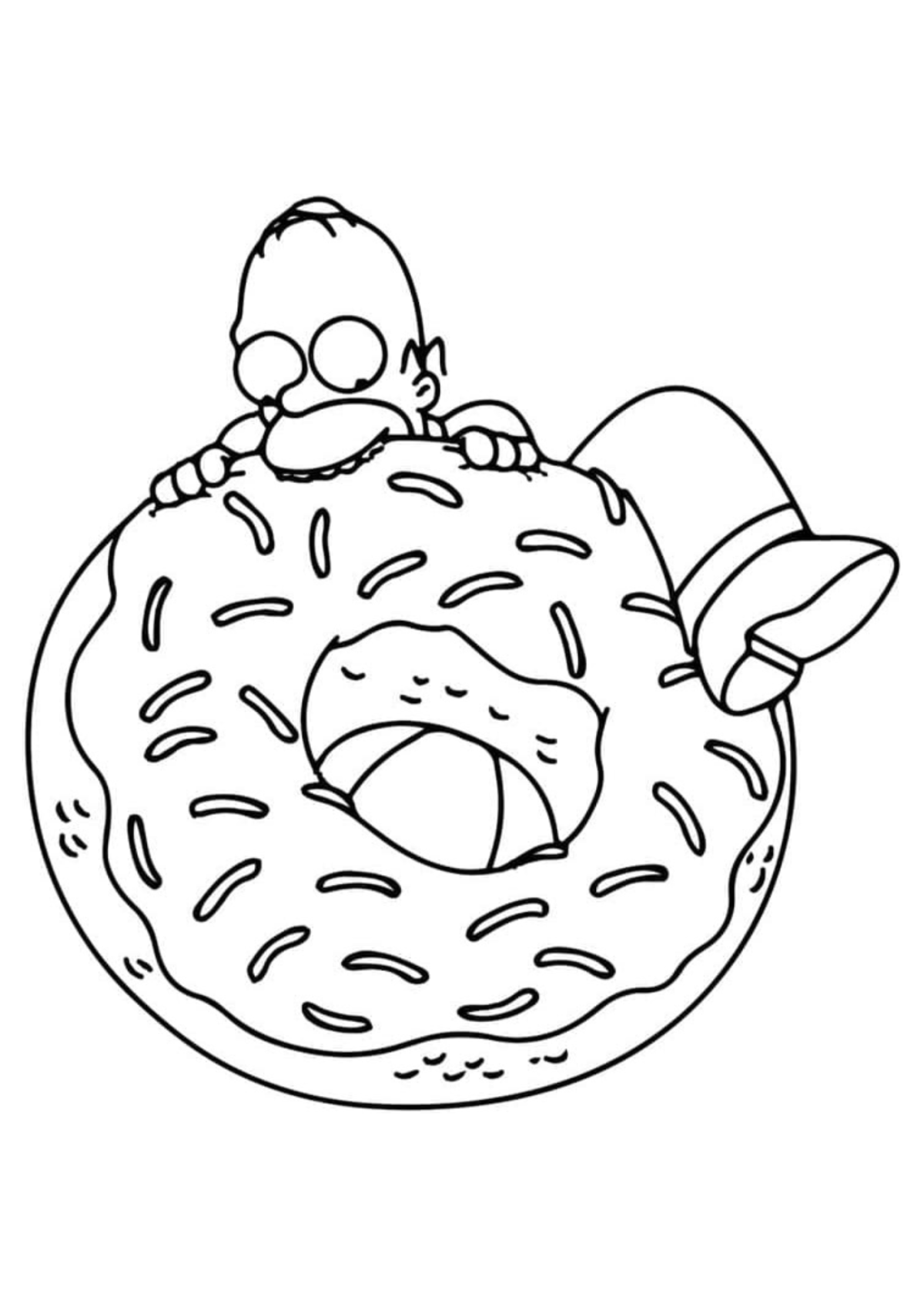 Desenho para Colorir Donuts