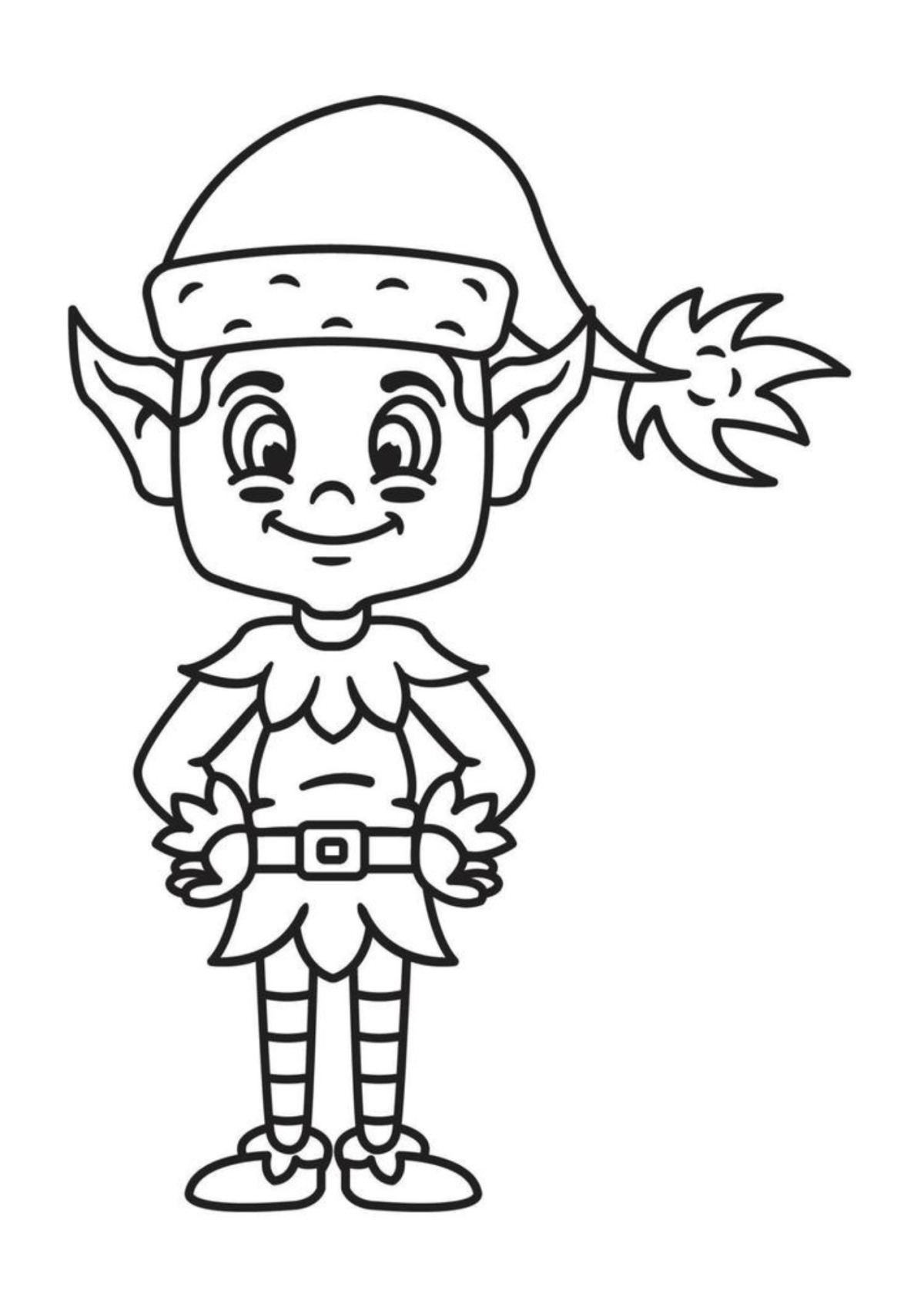 Desenho para Colorir Duende