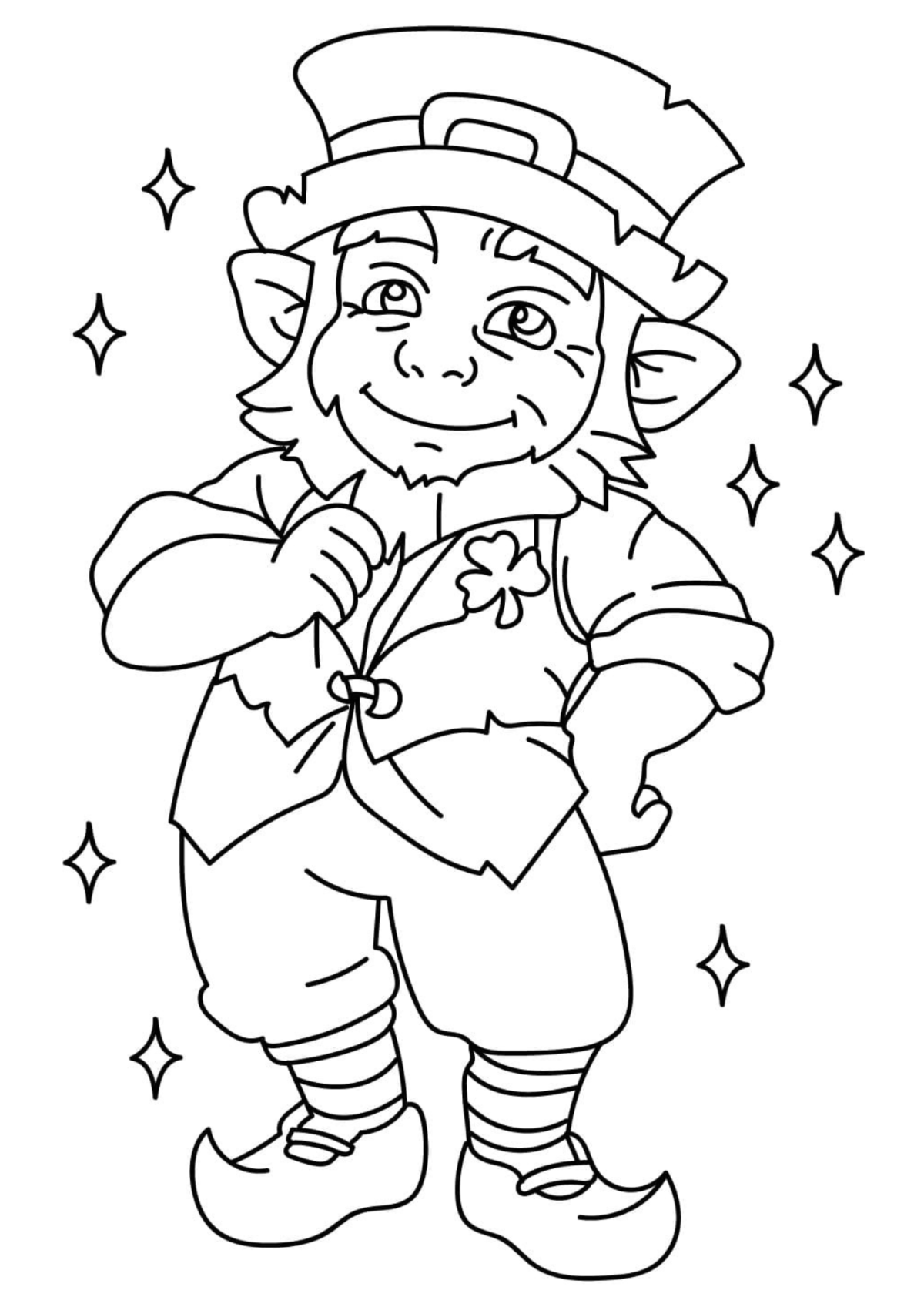 Desenho para Colorir Duende